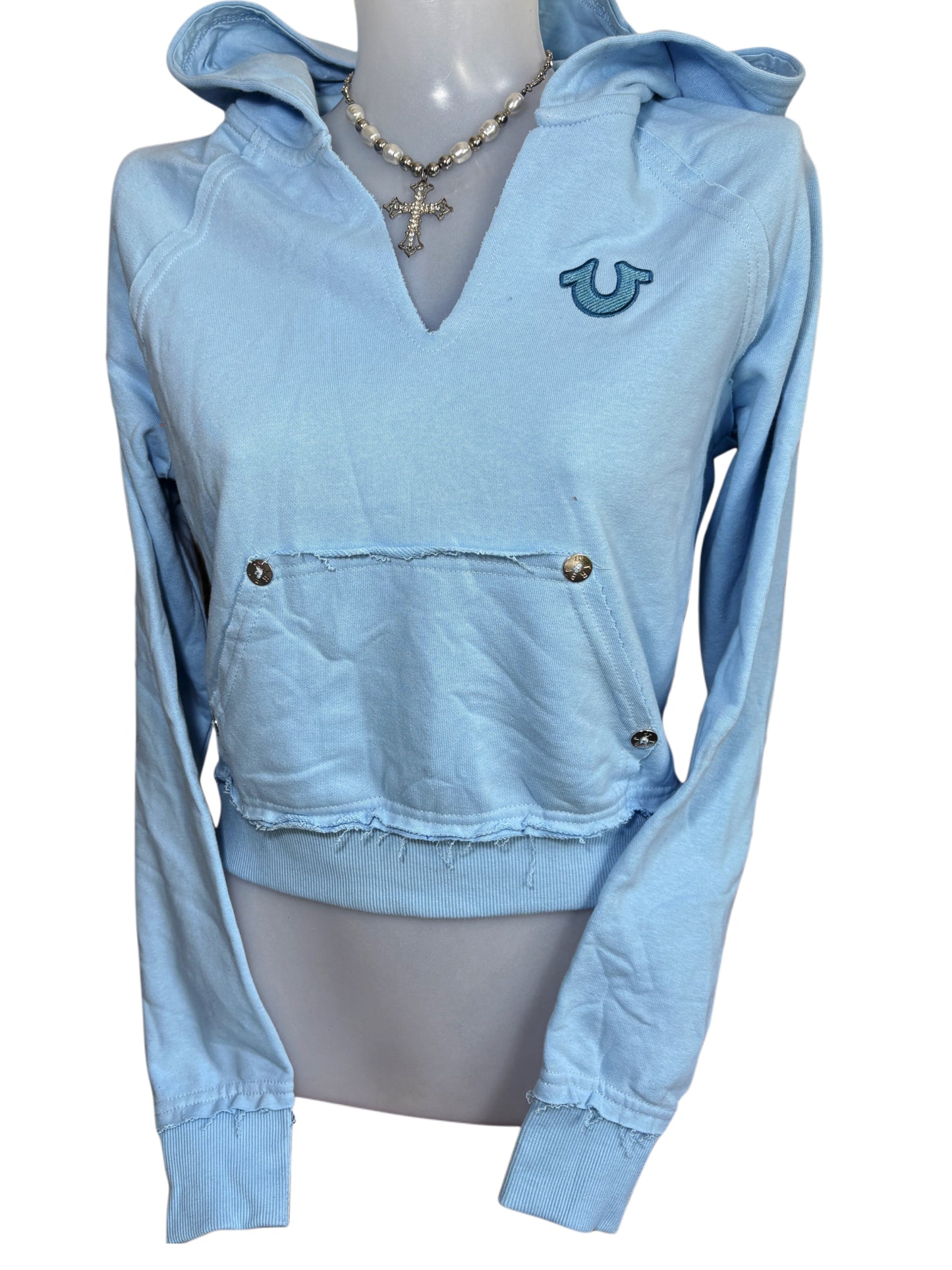 True Religion baby blue set hoodie + sweatpants