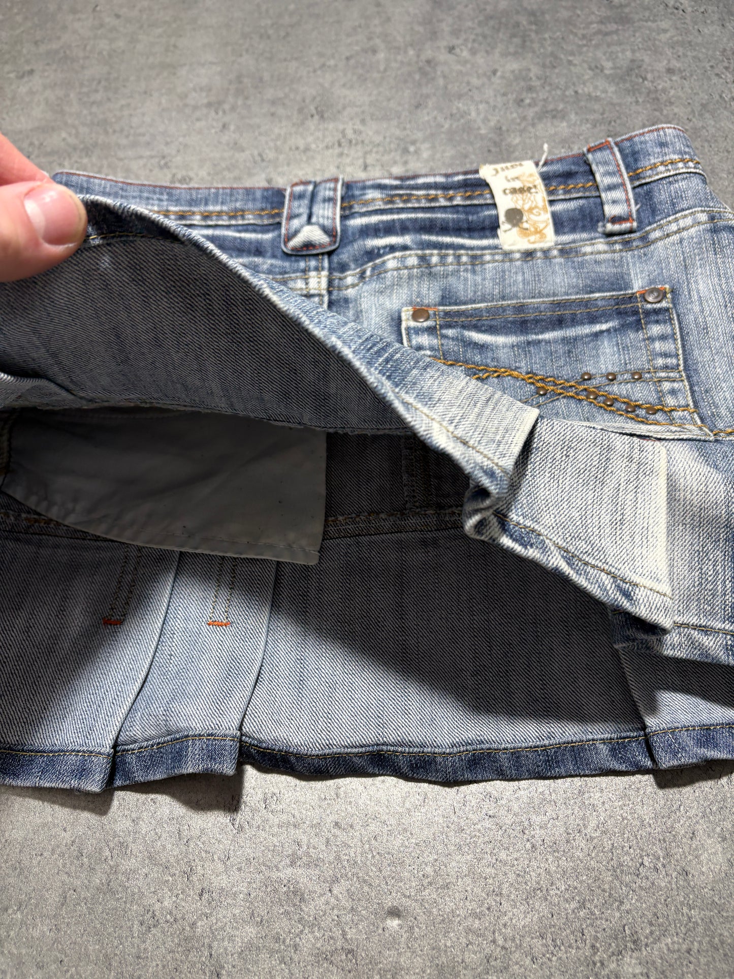 Vintage denim washed skirt