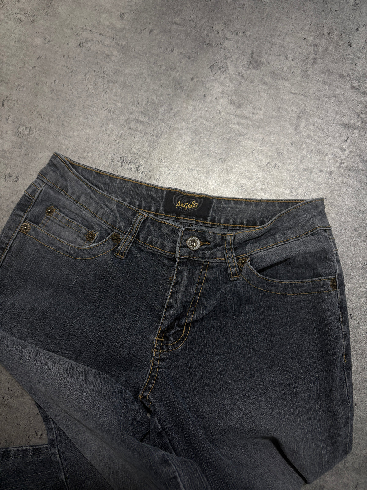 2000s Y2K Butterfly Embroidery Flared Jeans