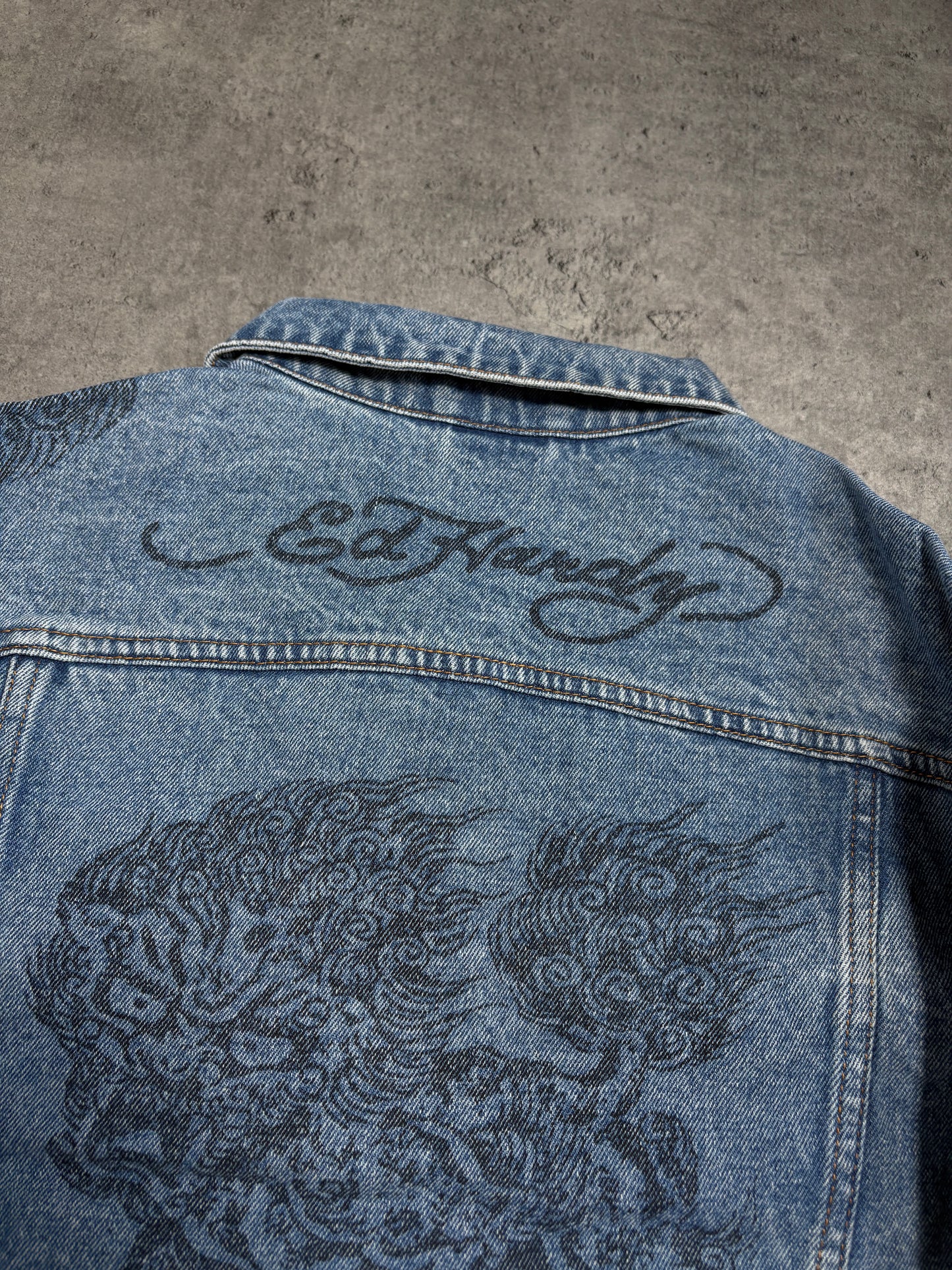 Ed Hardy Denim Jeans Jacket Kurtka Jeansowa