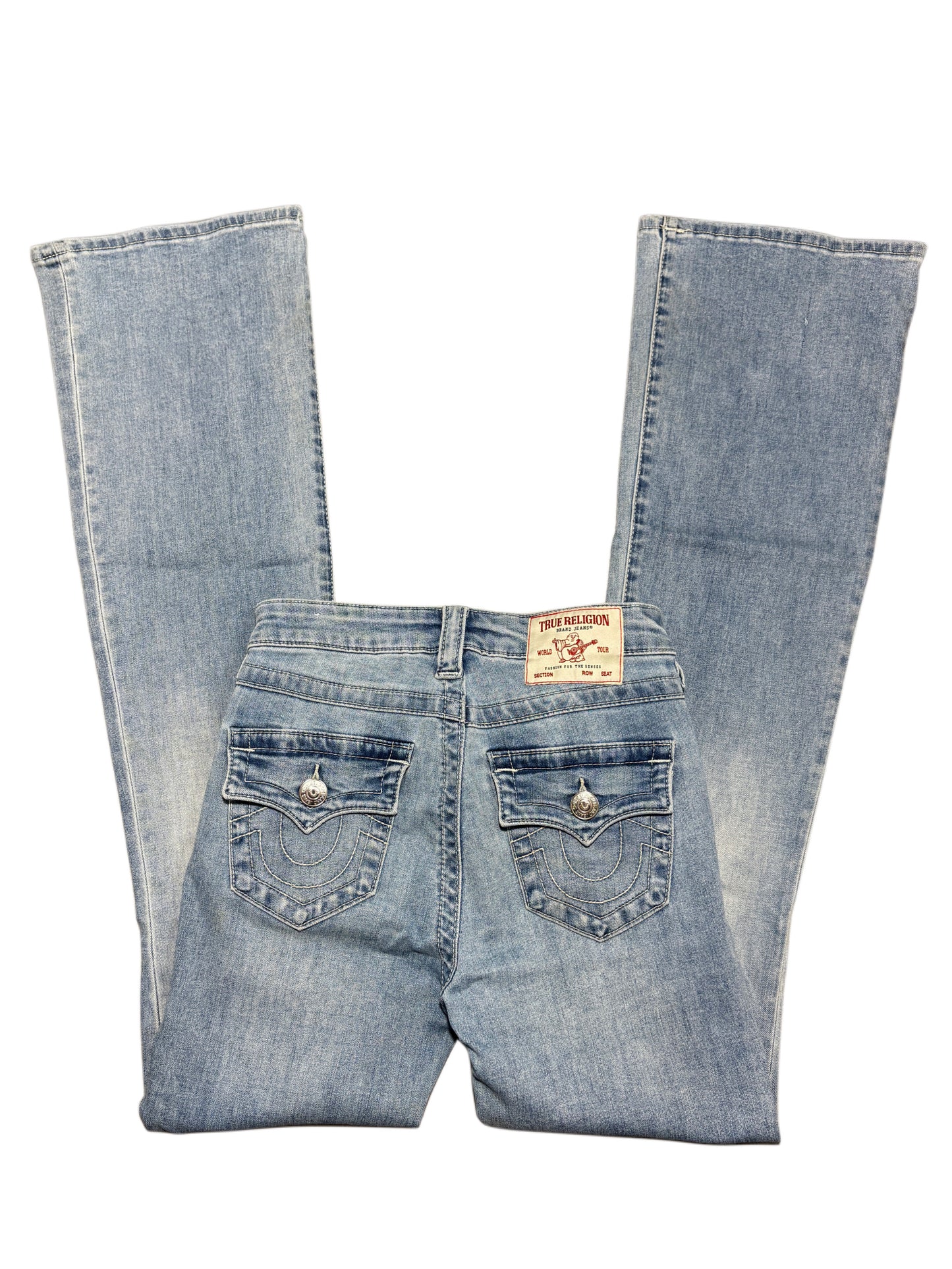 True Religion Becca Flare Light Blue Washed Jeans Dzwony