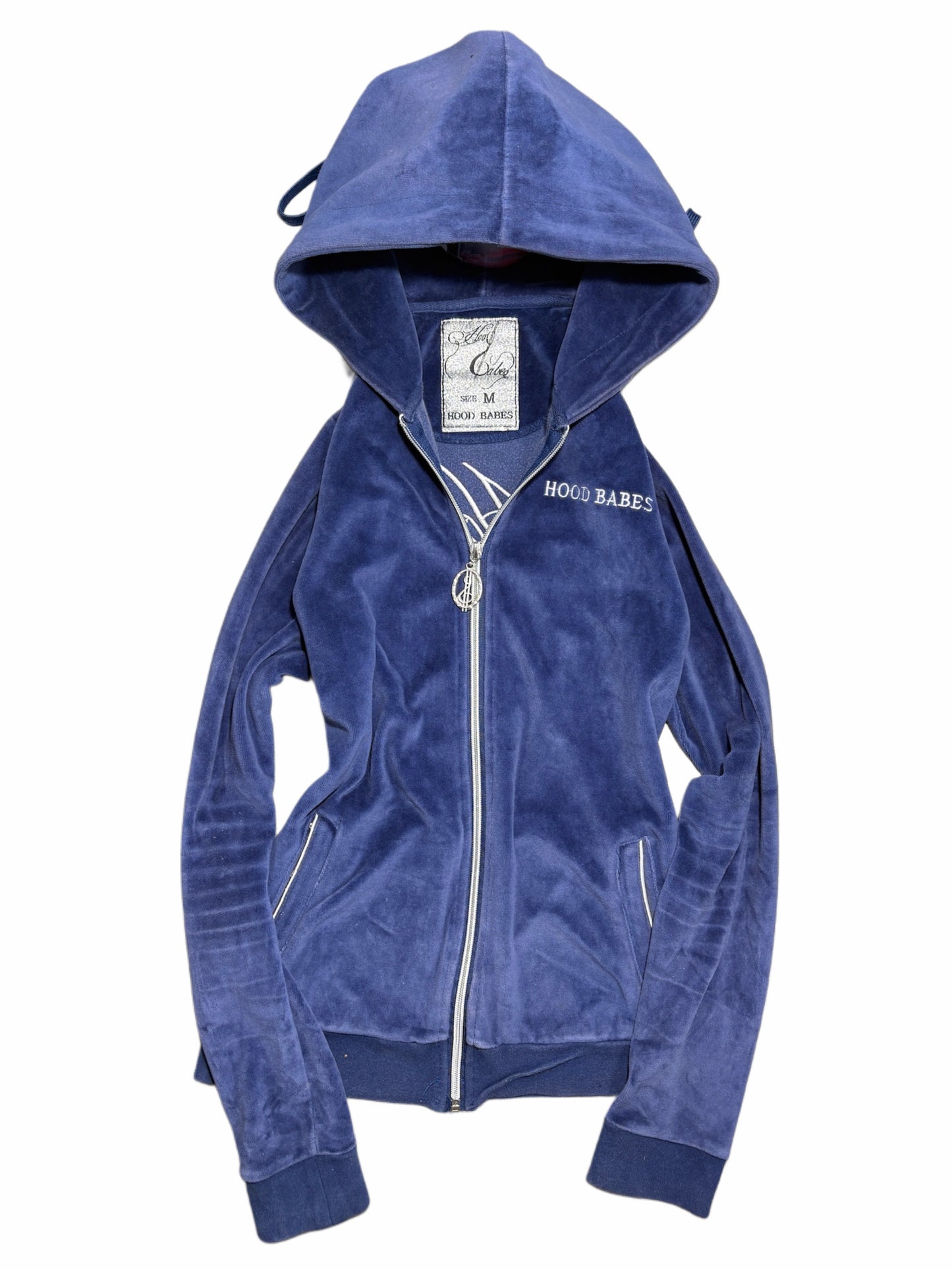 2000s Hood Babes welur zip up hoodie