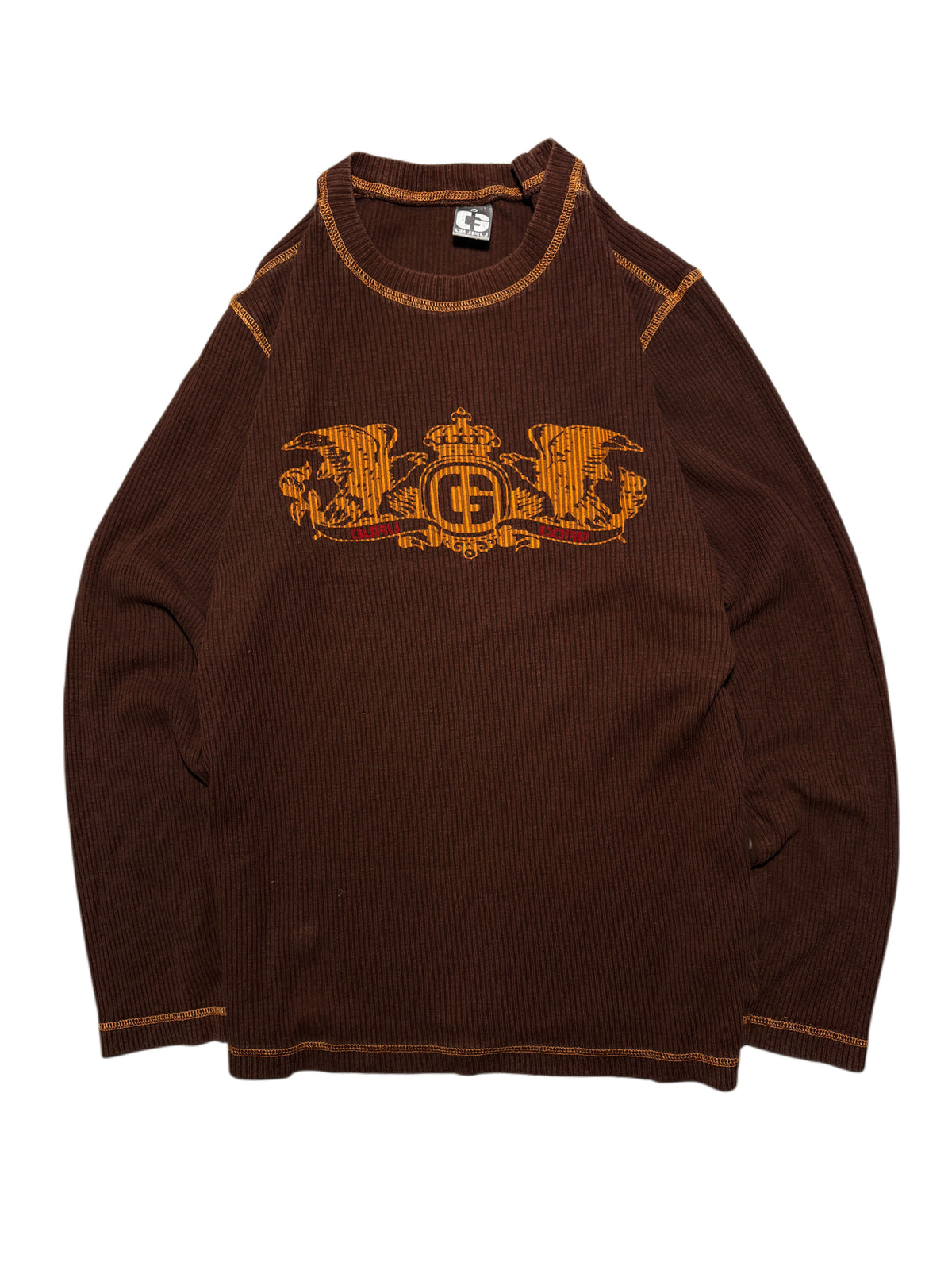 2000s Guru Waffle Longsleeve Prażkowany