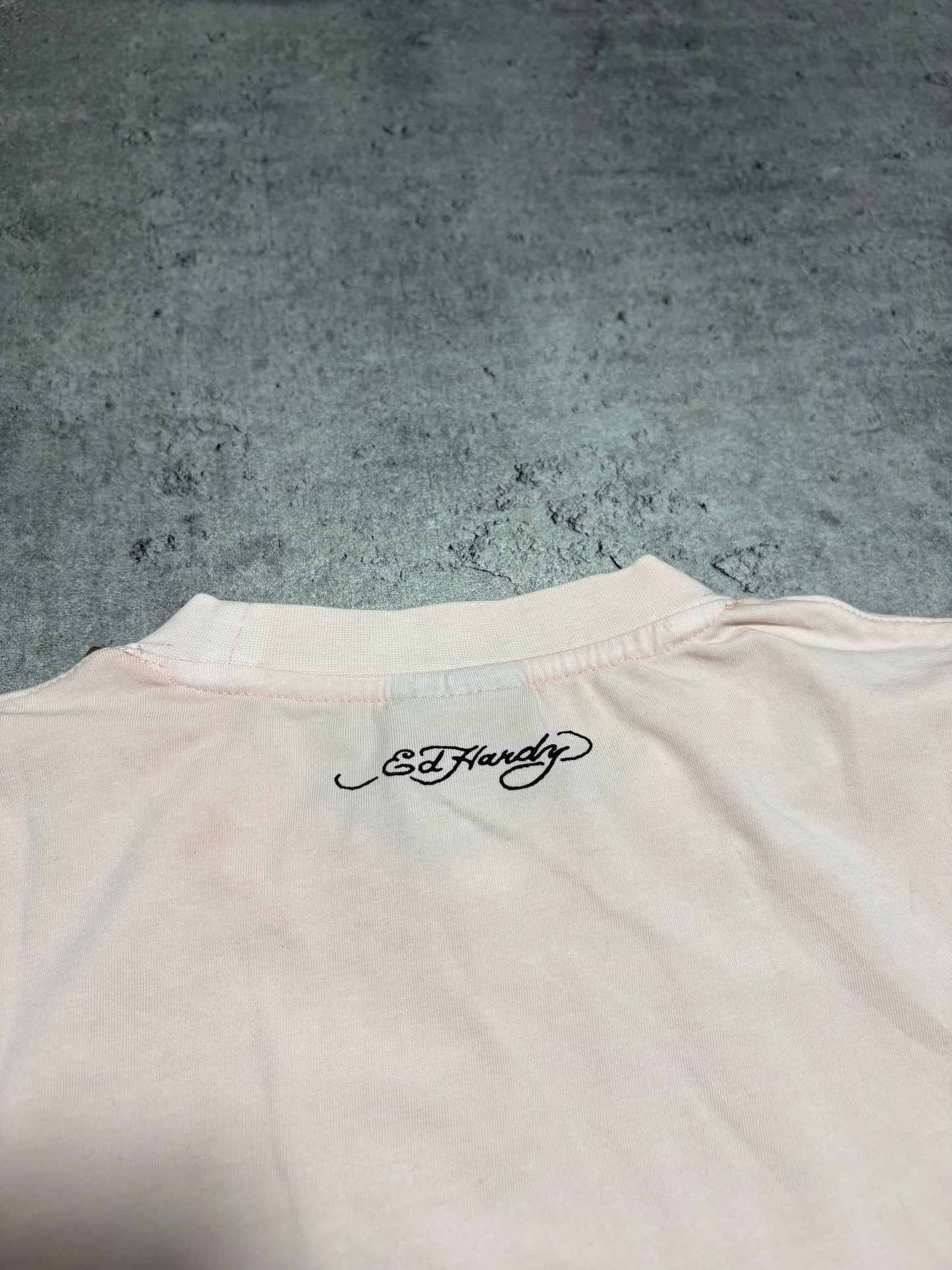 2000s Ed Hardy Skull Baby T-shirt Damski