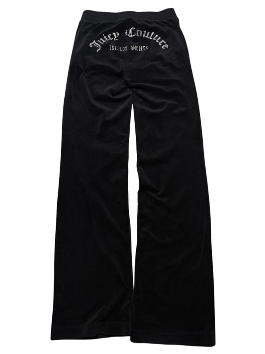 Juicy Couture welur black rhinestones pants