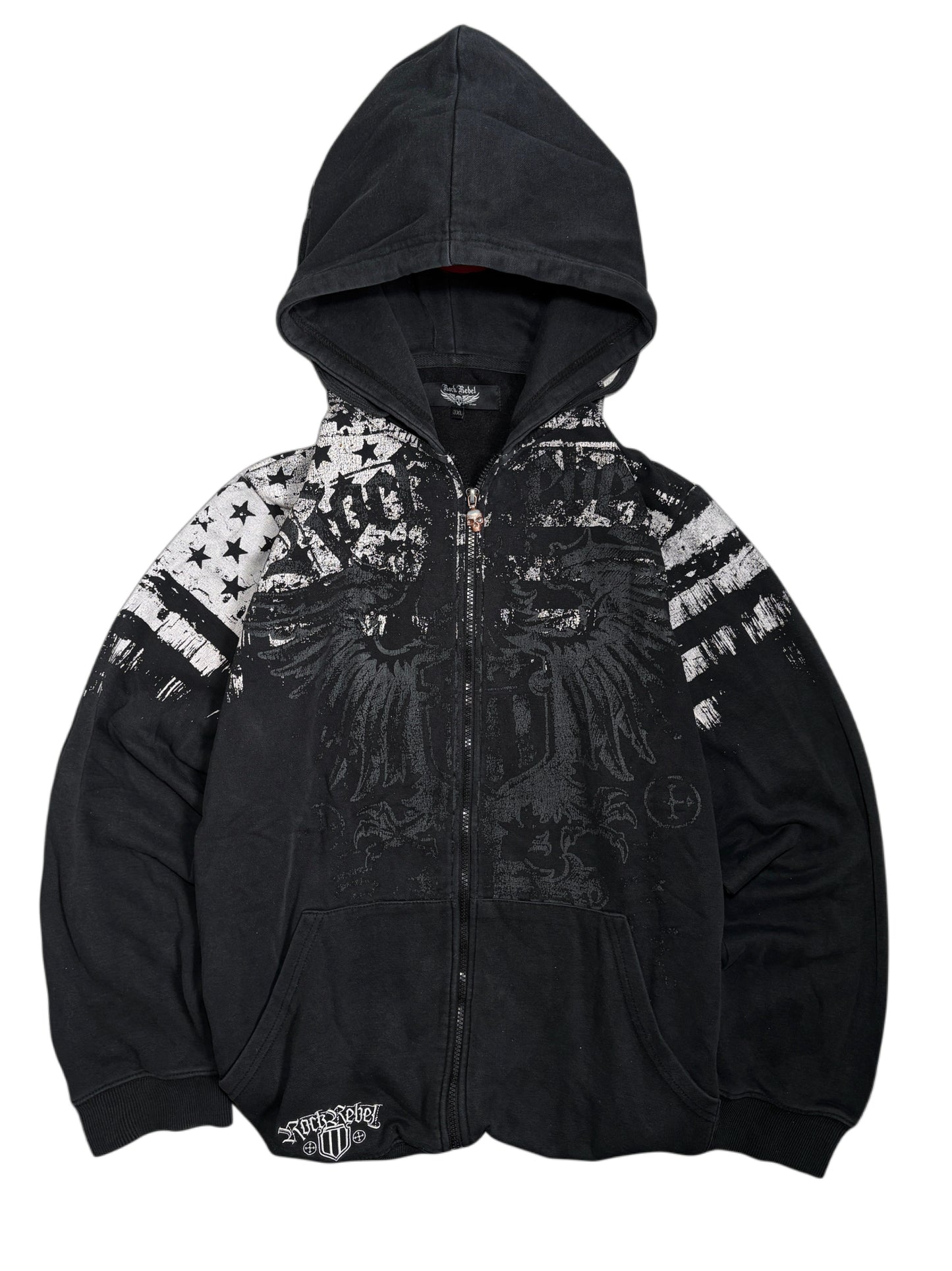 2000s Rock Rebel USA zip hoodie