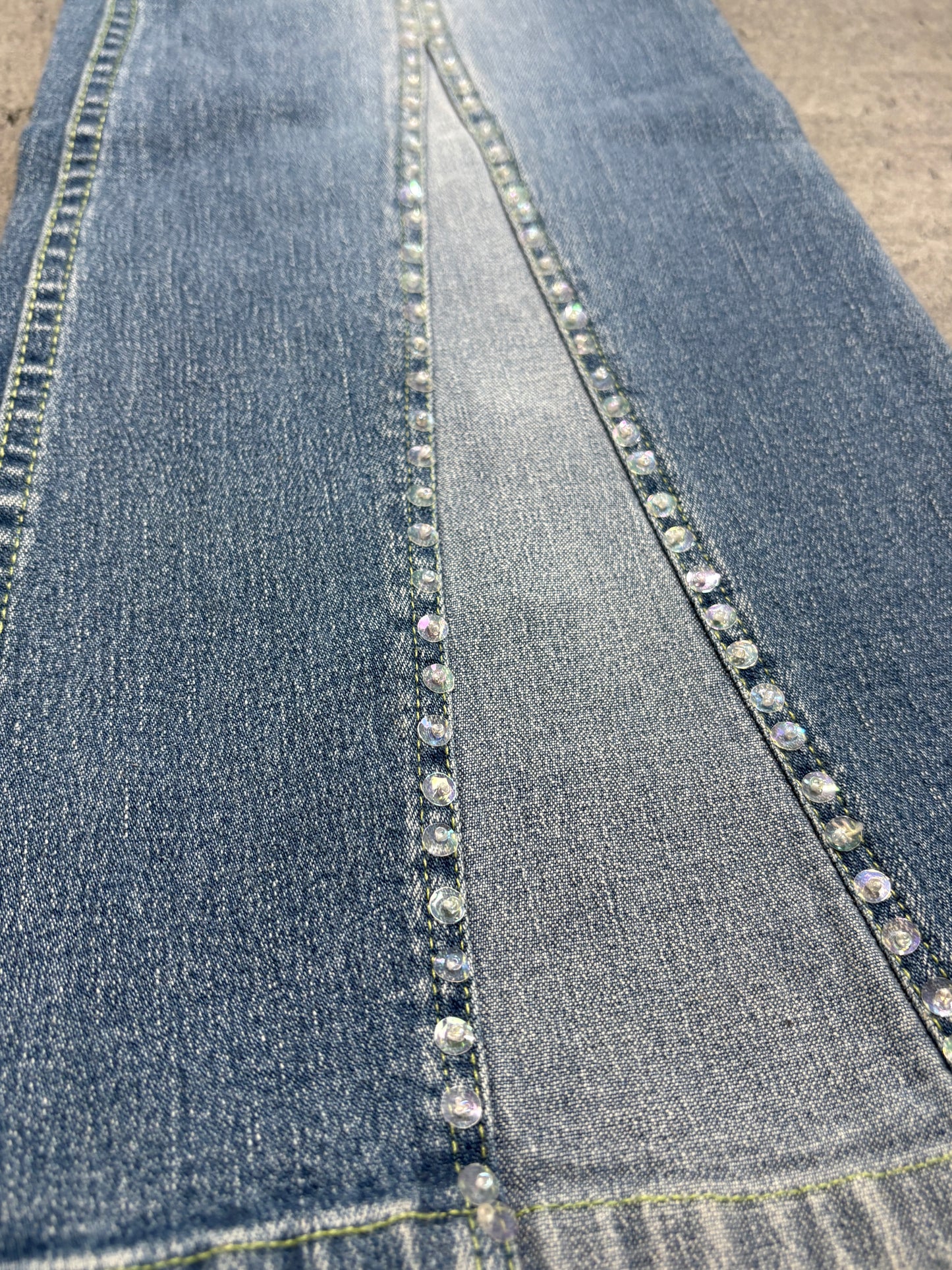 2000s Flare Jeans Washed Dzwony Y2K