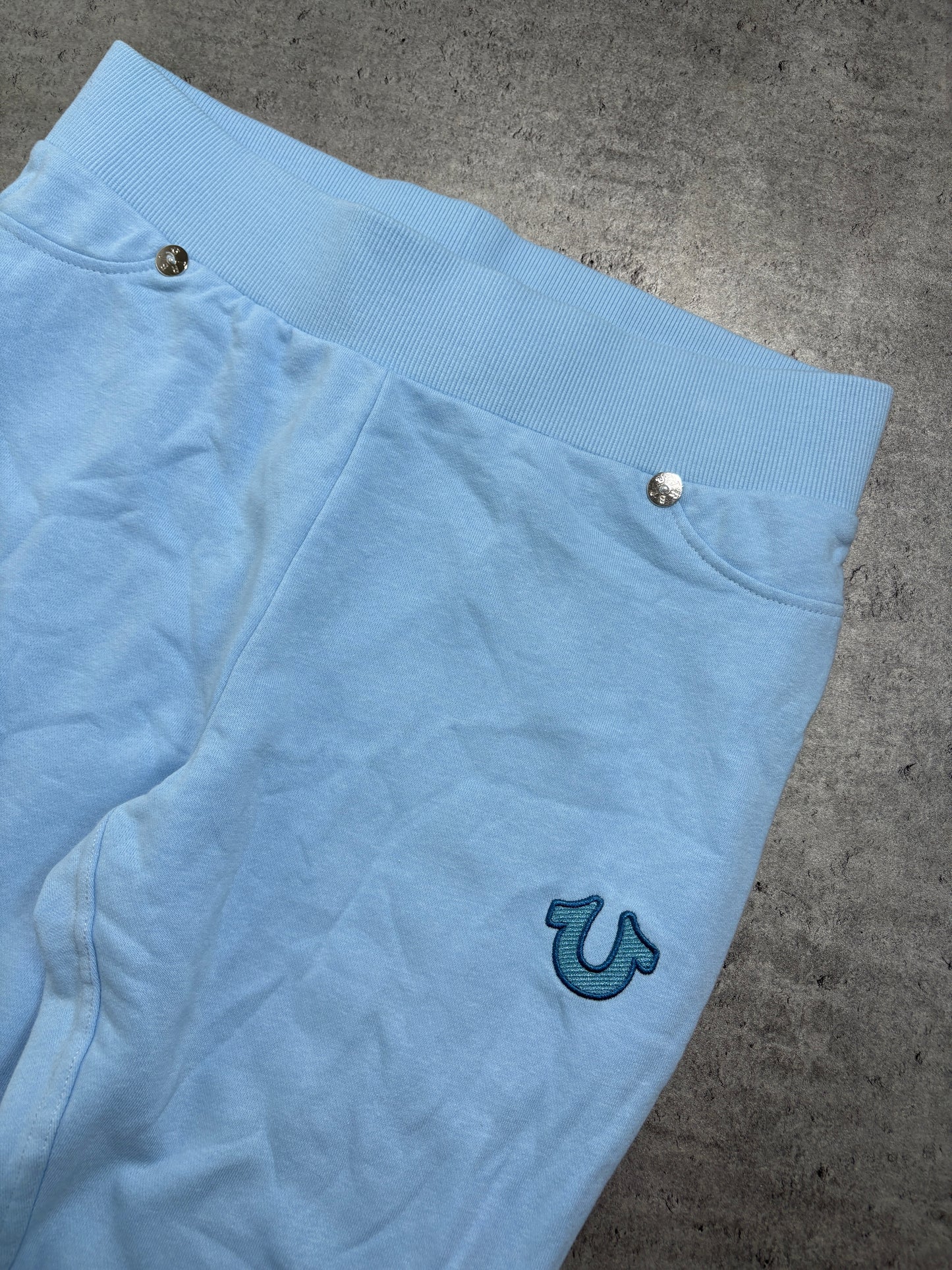 True Religion baby blue set hoodie + sweatpants