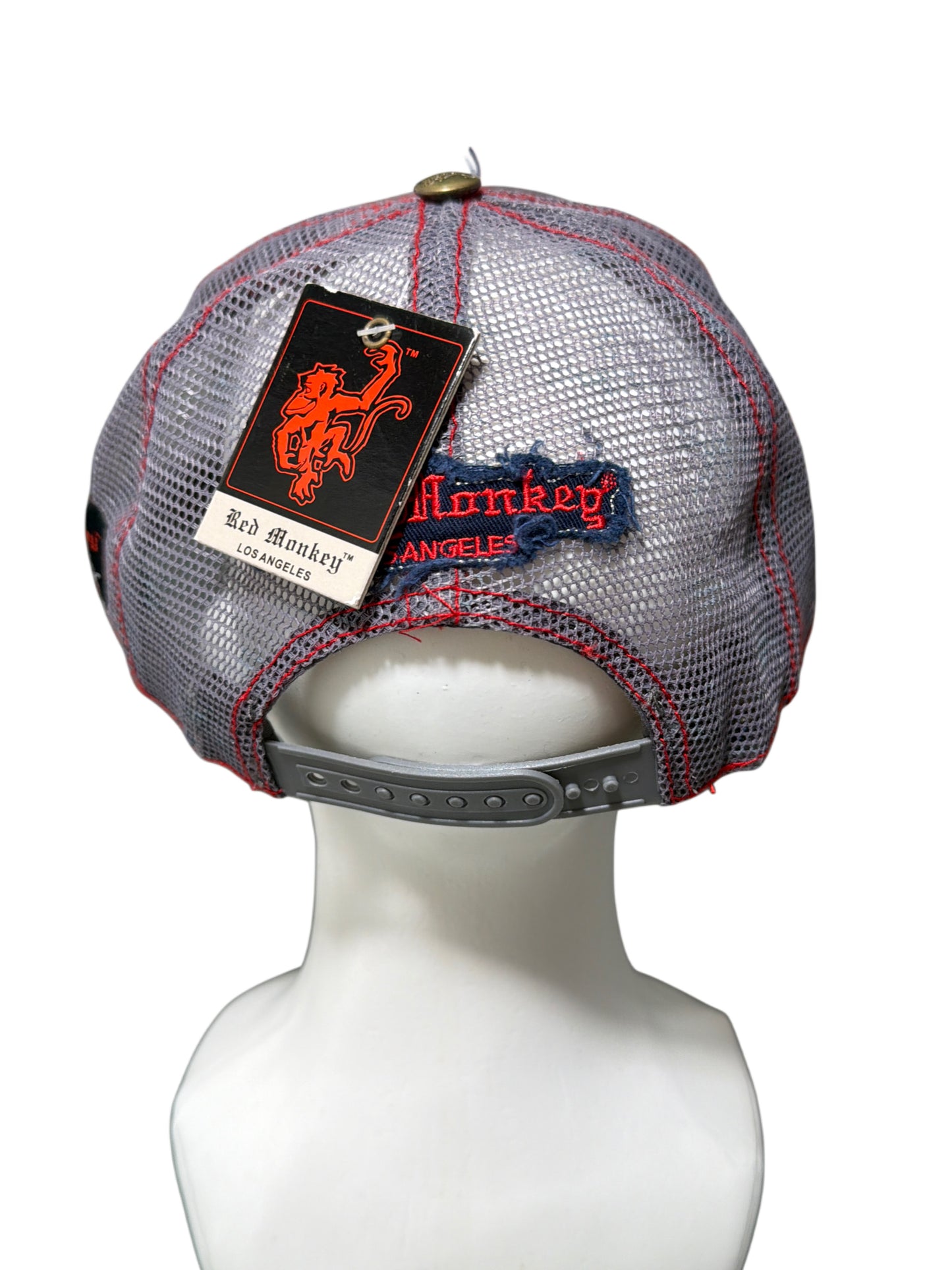 2000s Trucker Cap Red Monkey grey