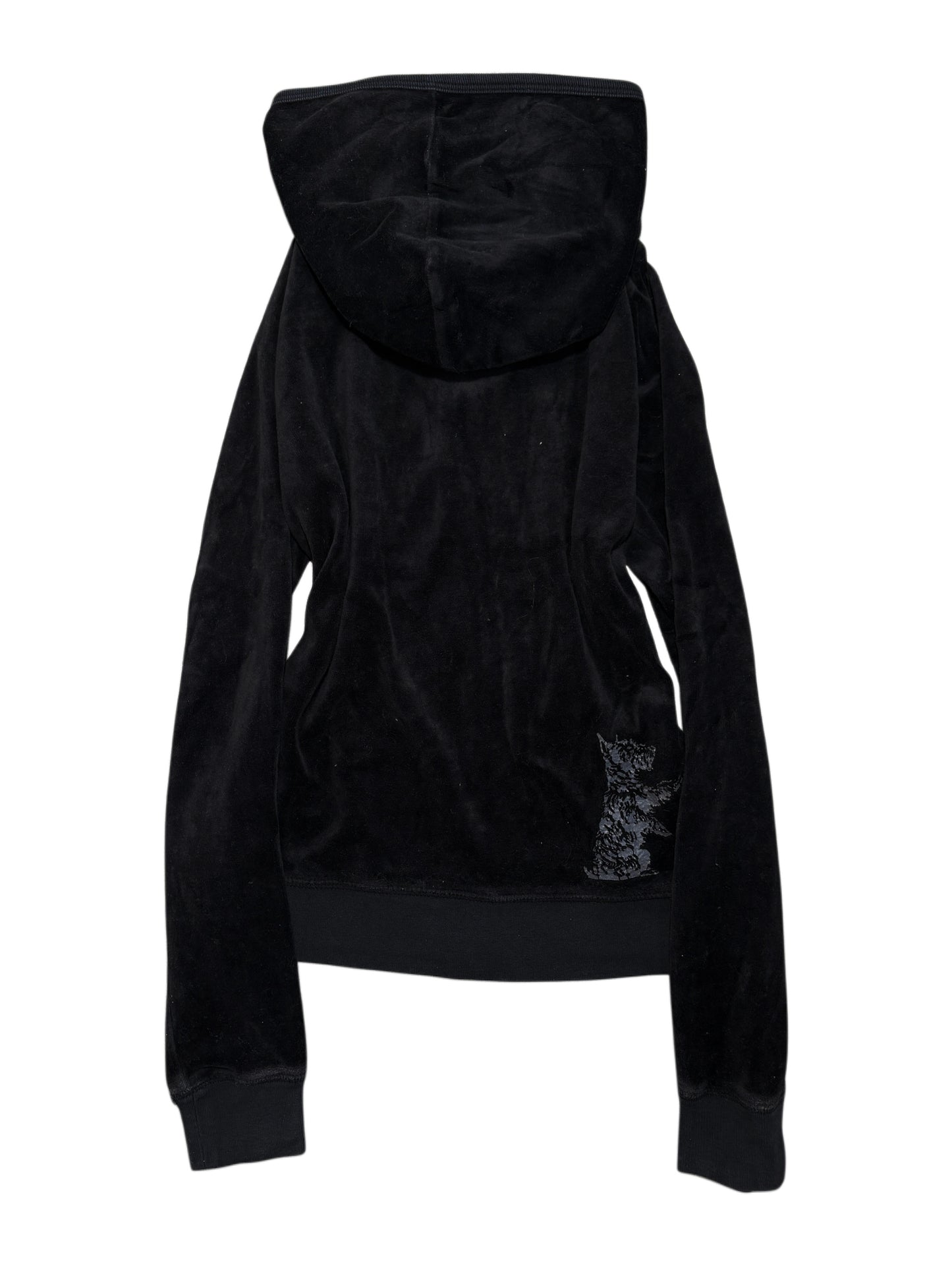 2000s Juicy Couture Welur Zip Up Hoodie navy