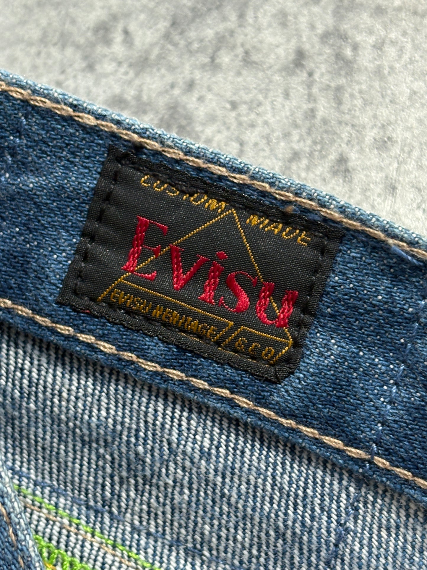 2000s Evisu selvegde denim jeans y2k