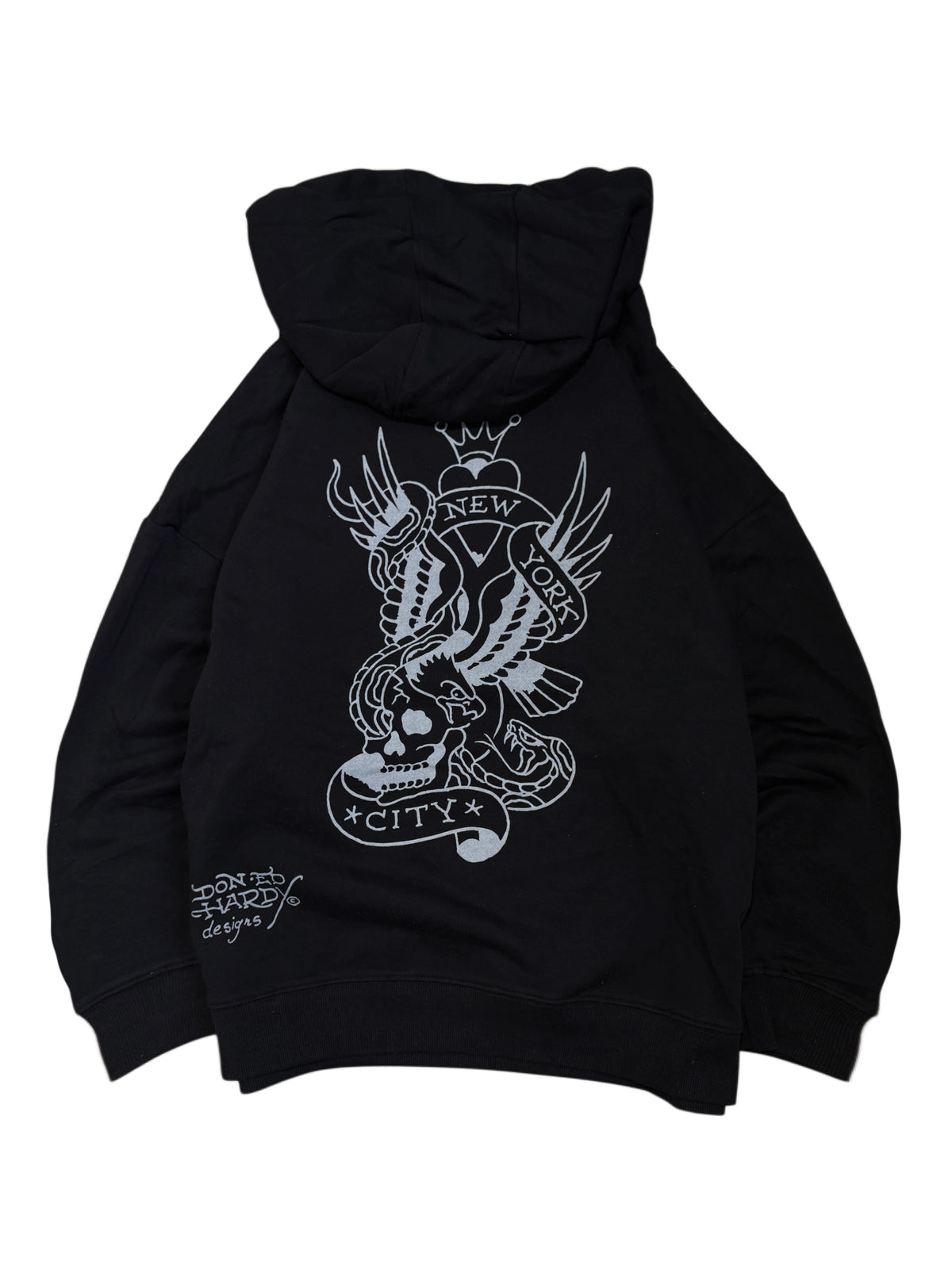 Ed Hardy Oversize Black Hoodie