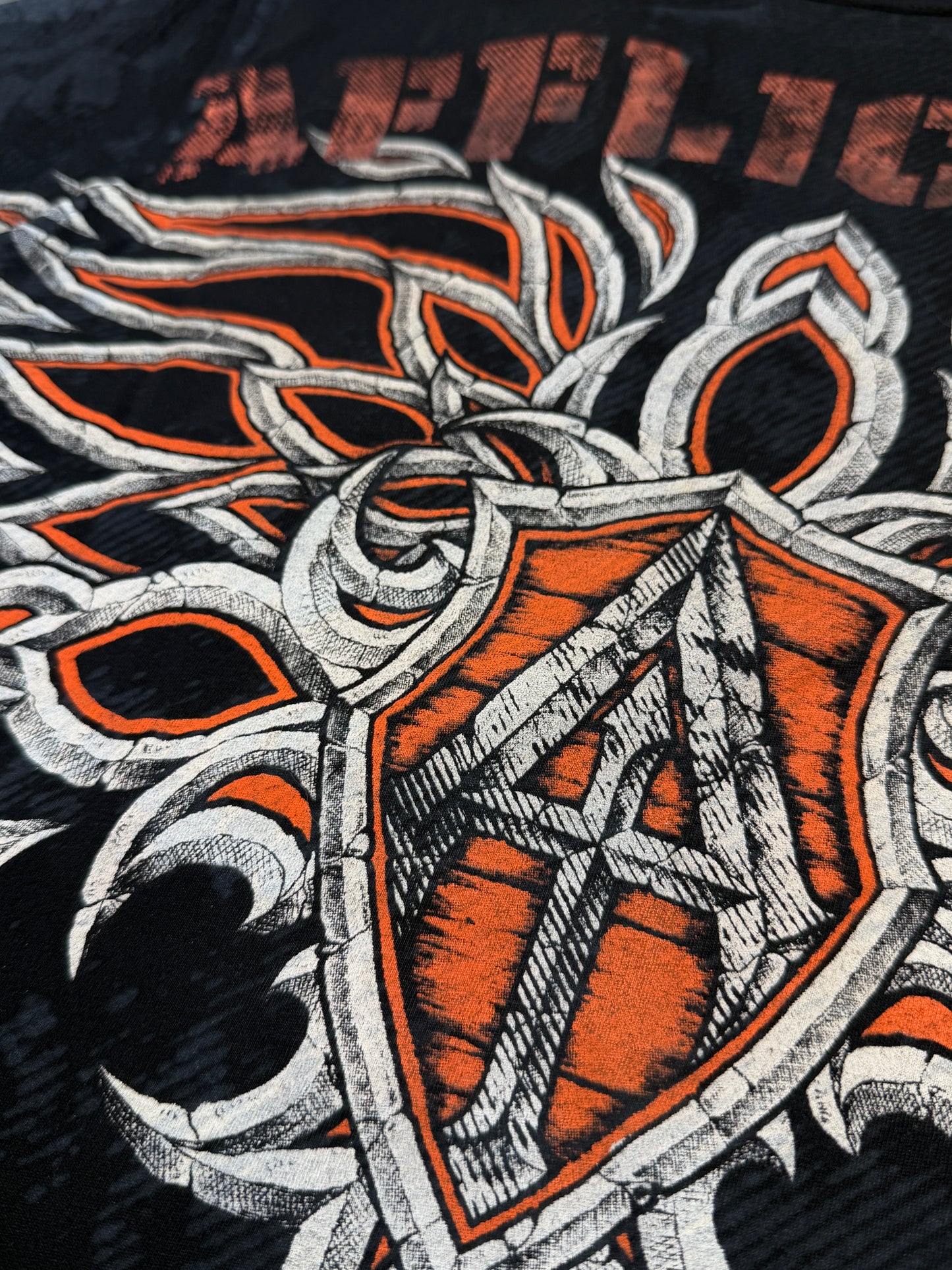 2000s Affliction cross t-shirt v neck