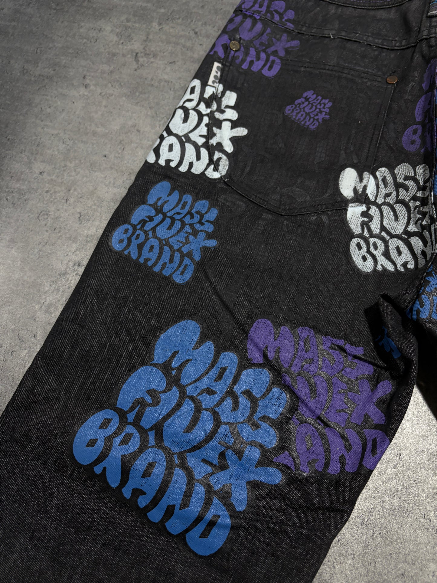 2000s Mass Denim graffiti baggy  jeans OG POLSKA MARKA