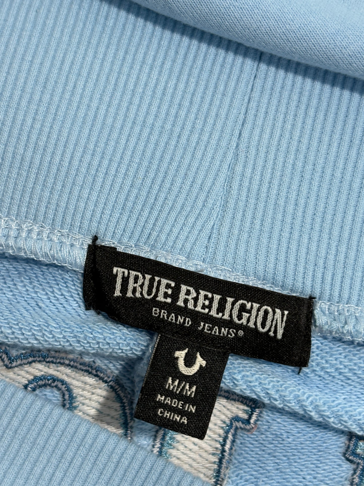 True Religion baby blue set hoodie + sweatpants