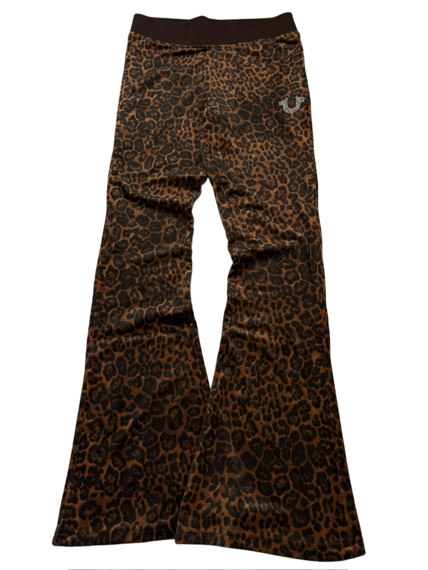 True Religion leopard flare welur pants brand new