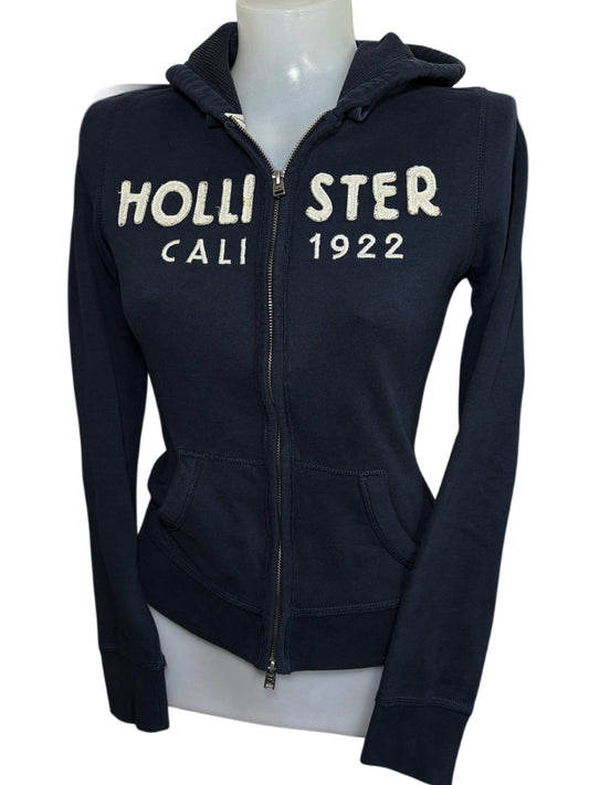 2000s Hollister navy zip up hoodie