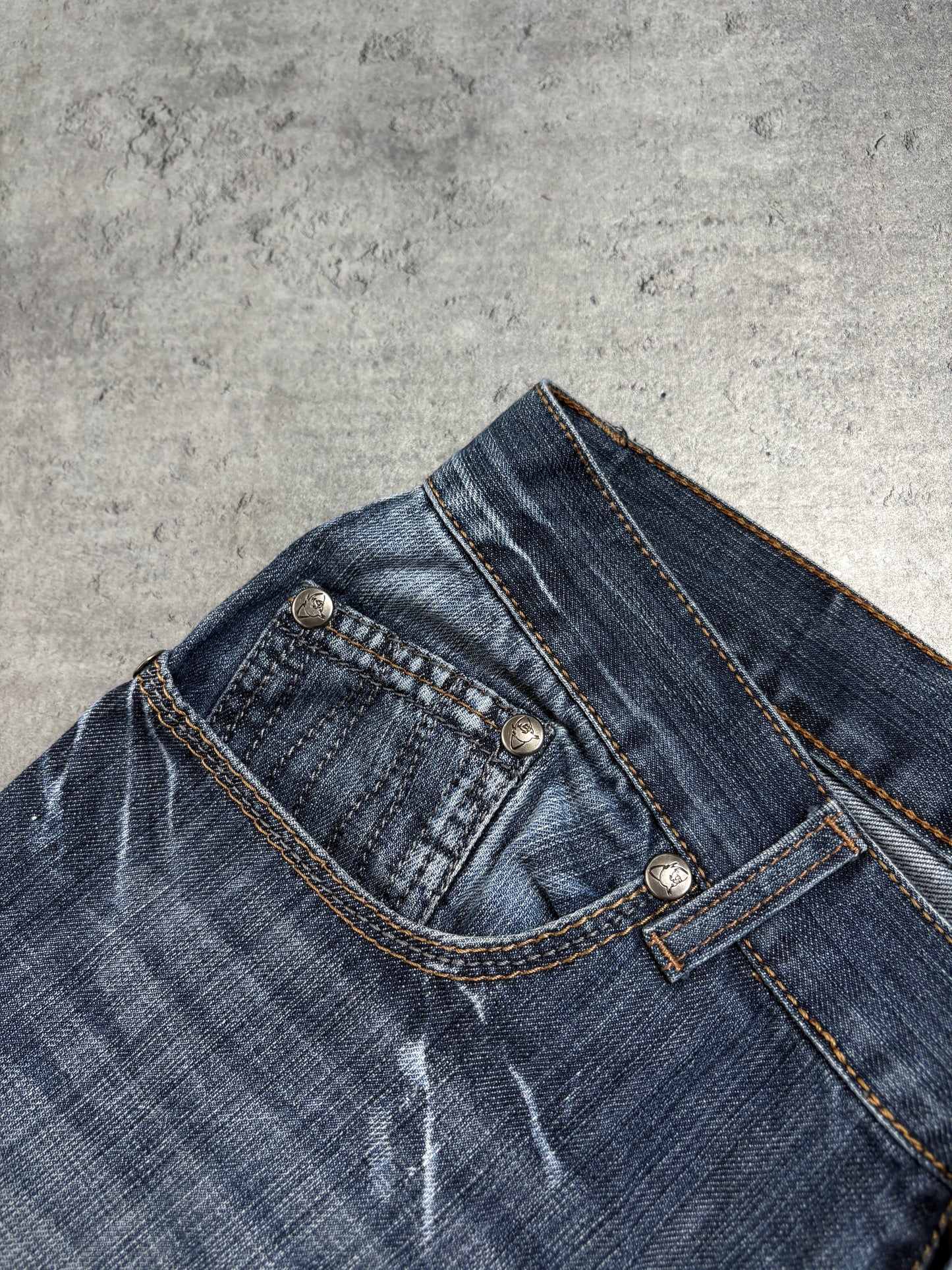 2000s Tribal Wings Washed Jeans