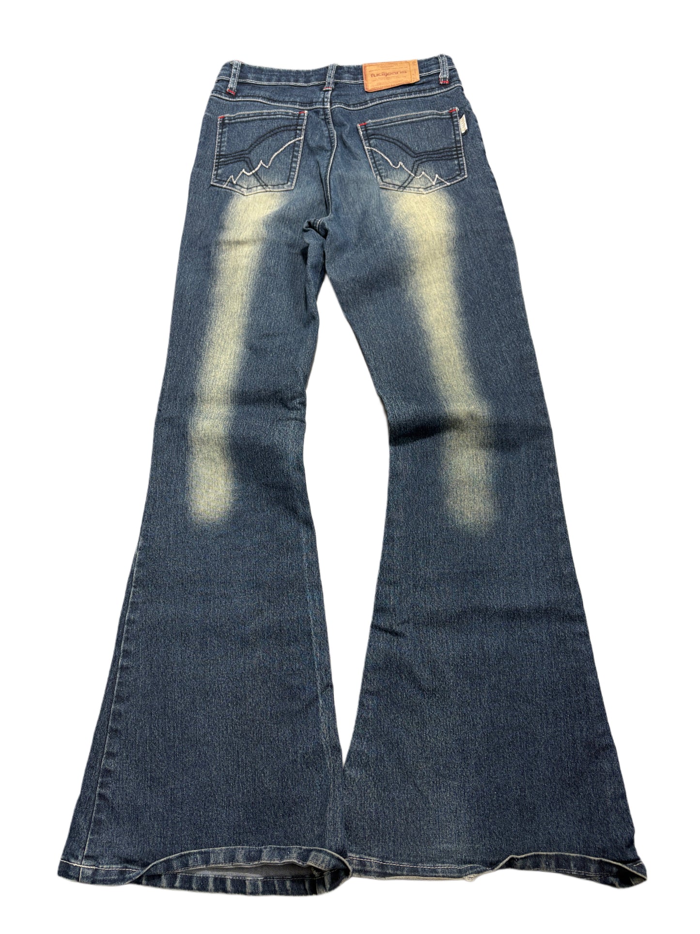 2000s sexy Fudi jeans flared spodnie bootcut dzwony washed japan style