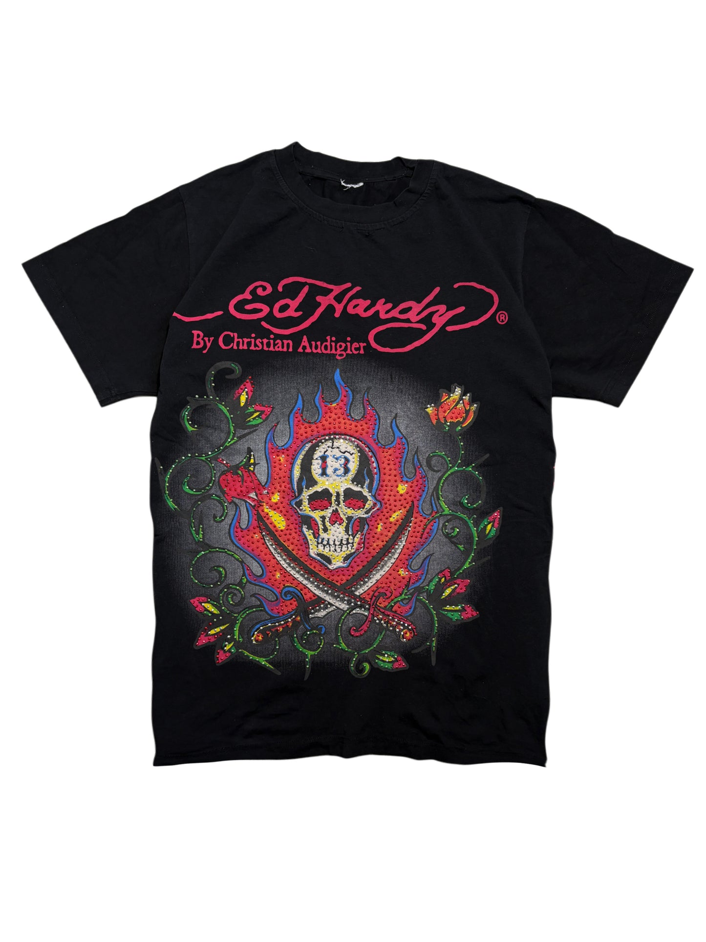 2000s Edhardy skull black T-shirt