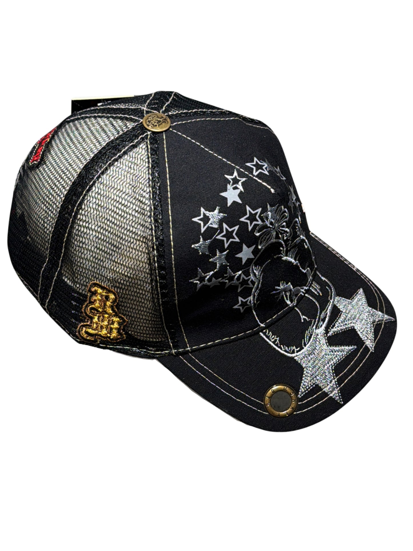 2000s Trucker Cap Red Monkey black