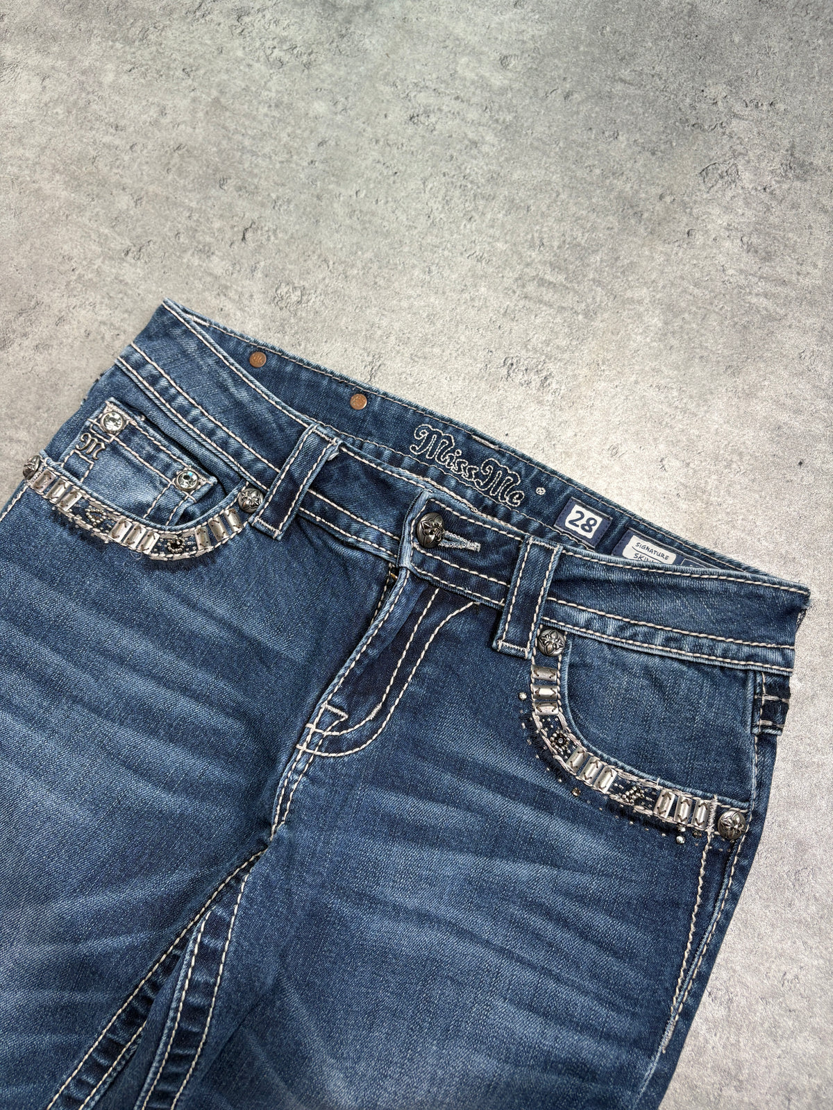 2000s Miss Me Y2K Rhinestones Skinny Jeans