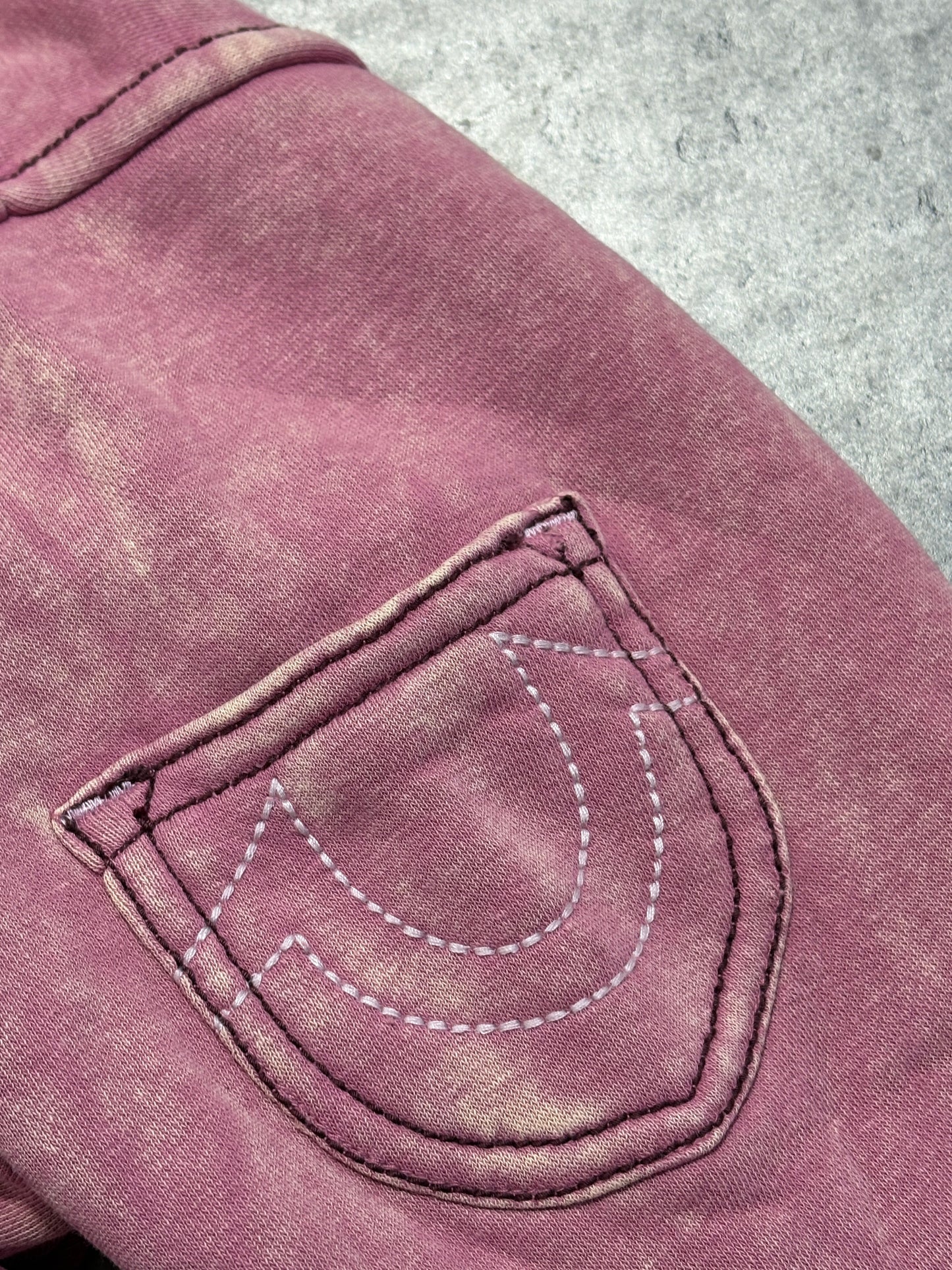 True Religion baby pink set hoodie + sweatpants *brand new*