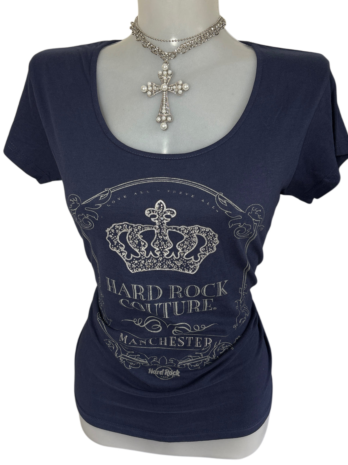 2000s Crown Hard Rock Cafe Baby Tee T-shirt Y2K