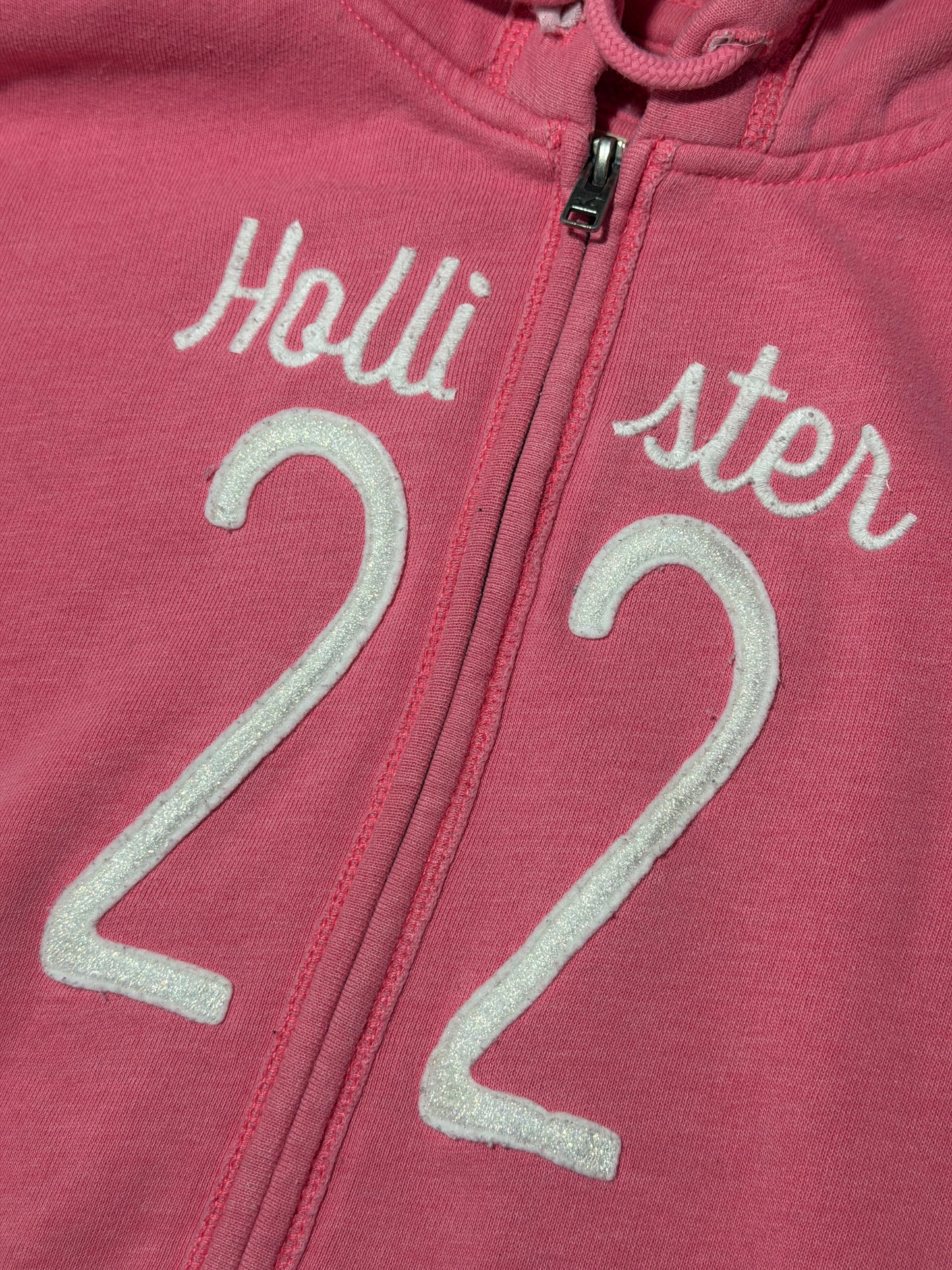 2000s Hollister pink zip up hoodie