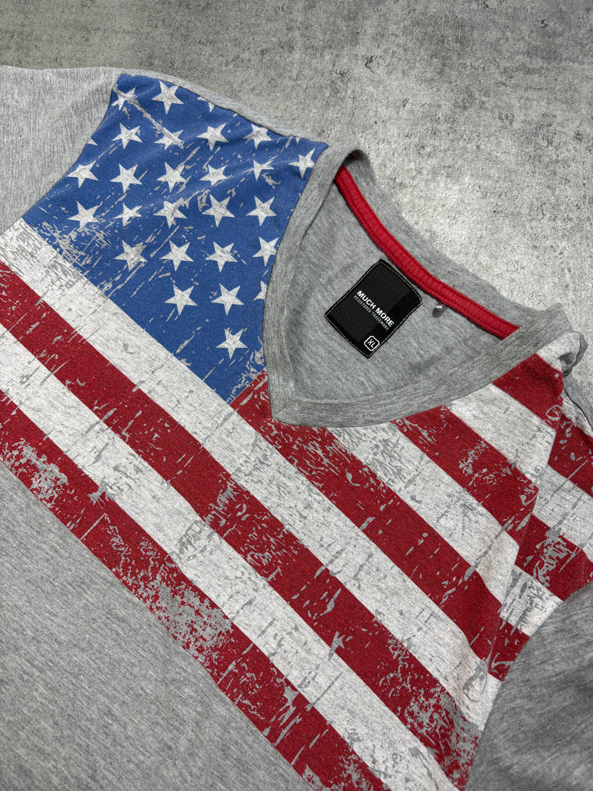 USA Flag Much More V-neck T-shirt