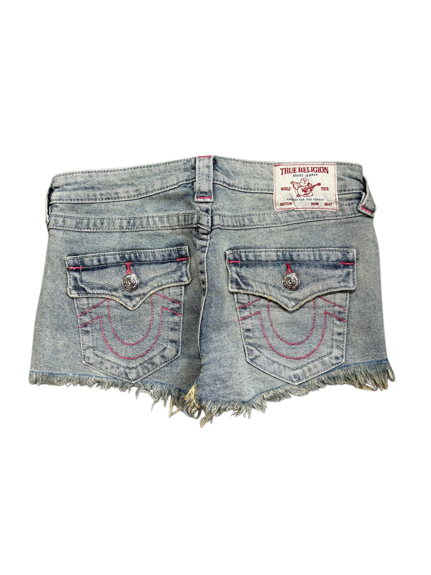 True Religion pink & denim shorts
