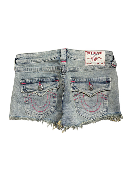 True Religion pink & denim shorts