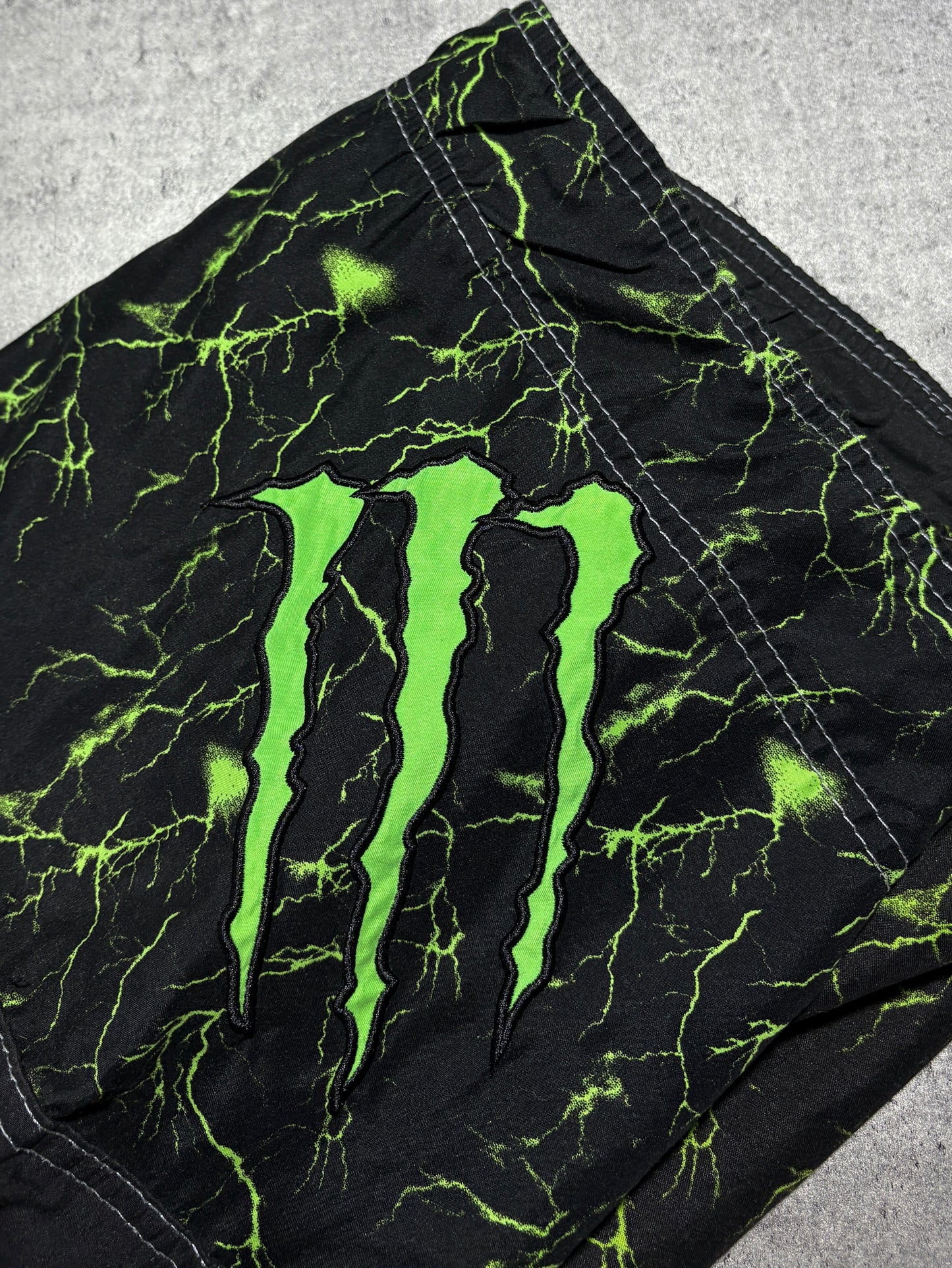 2000s Monster Energy swim shorts
