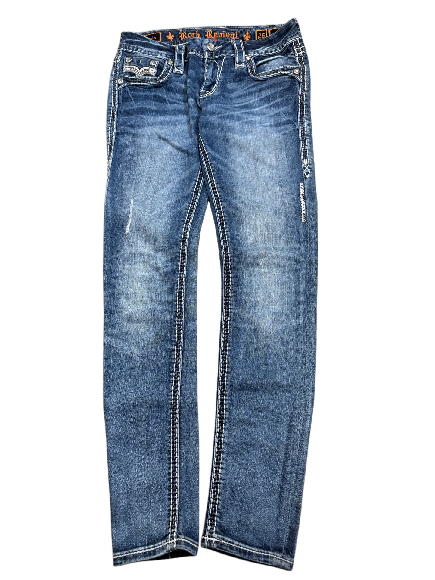 2000s Rock Revivial skinny jeans blue
