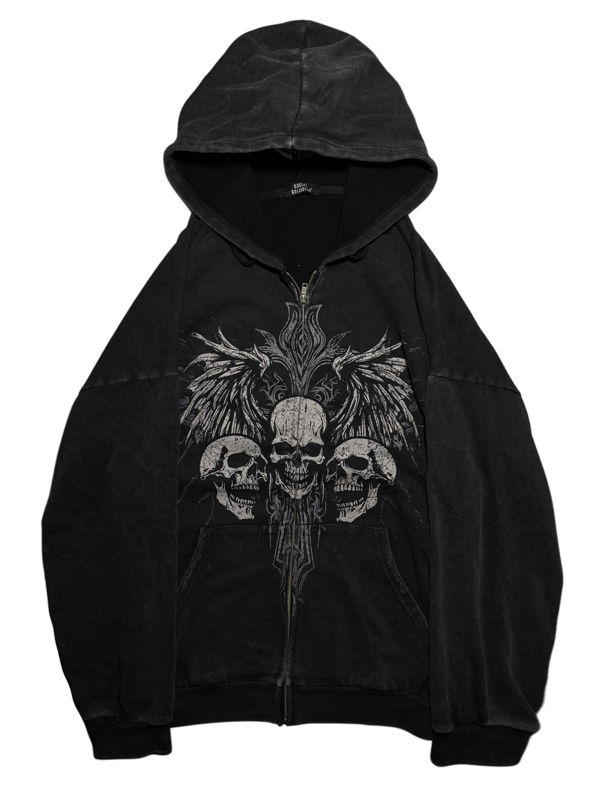 2000s Skulls Affliction Style Hoodie