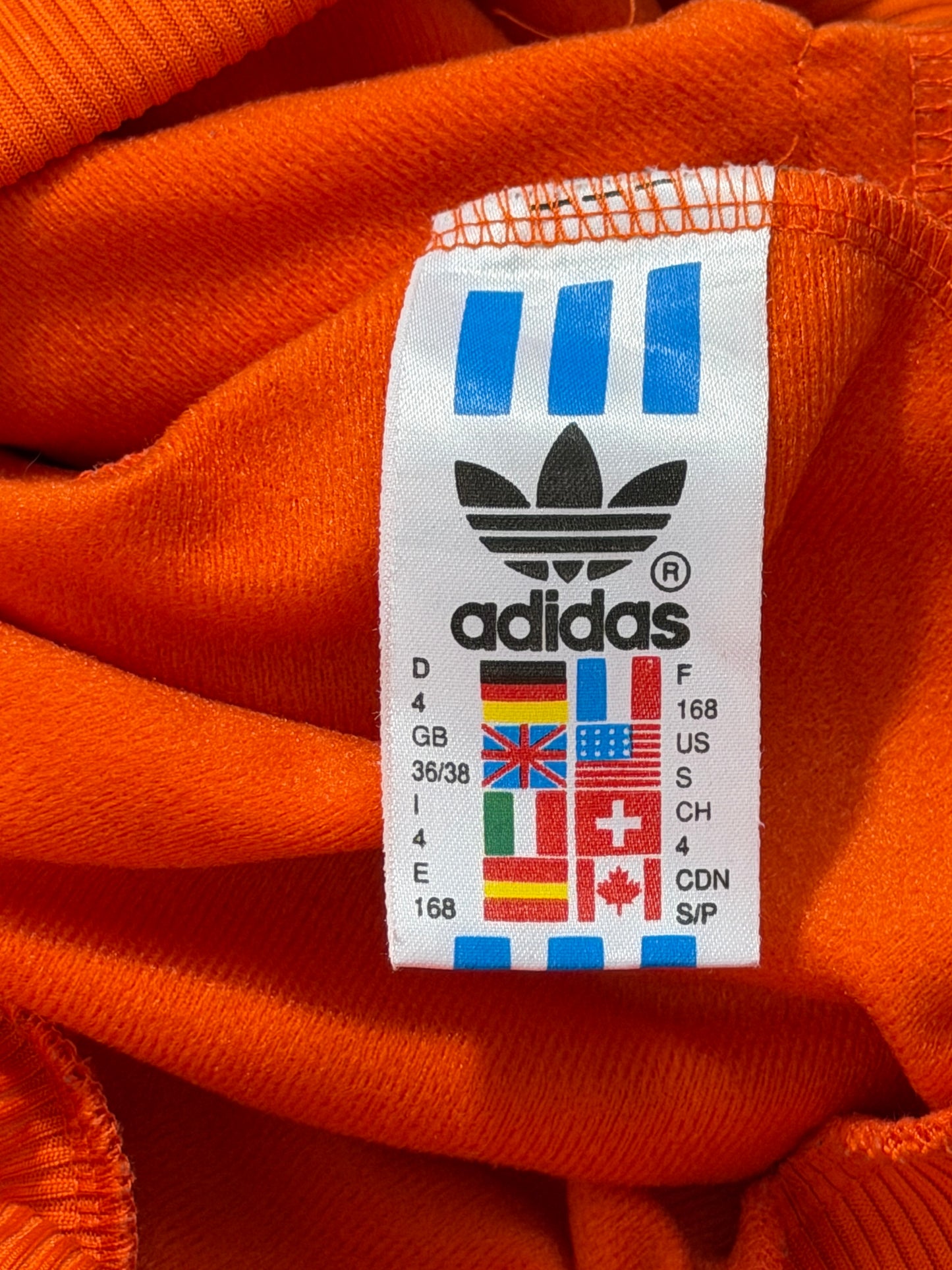 2000s Adidas zip up oversize tracksuit orange