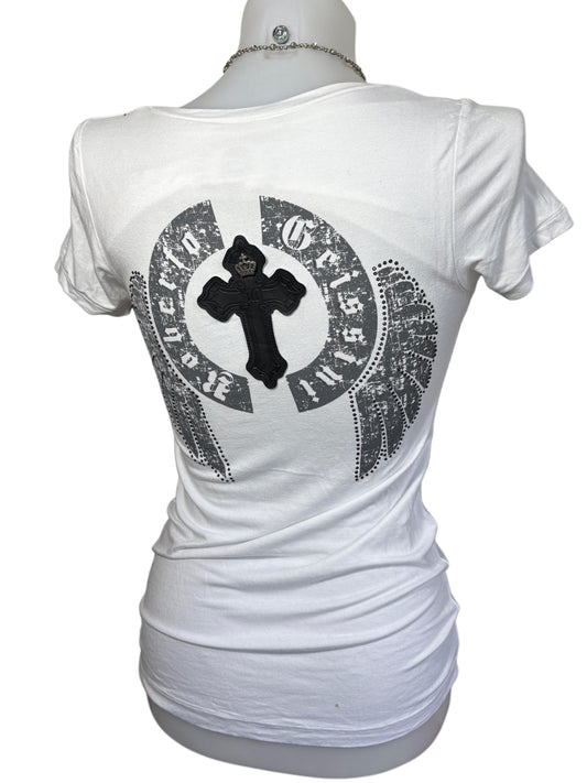 2000s Roberto Gessini cross & skull t-shirt
