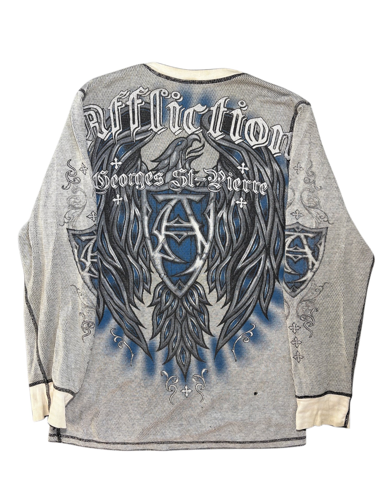 2000s Affliction crewneck double-sided *RARE*