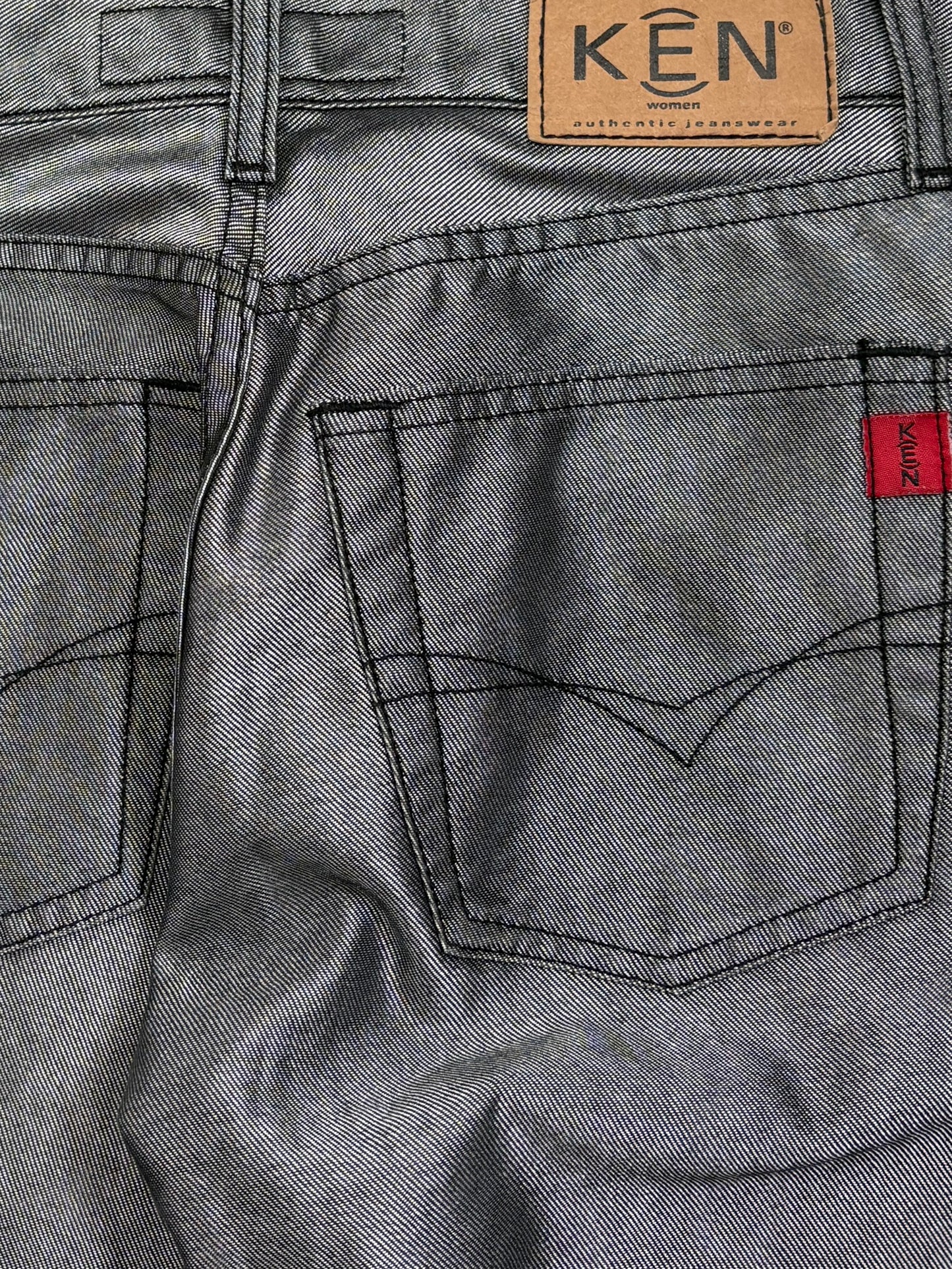 2000s Silver shine flare jeans