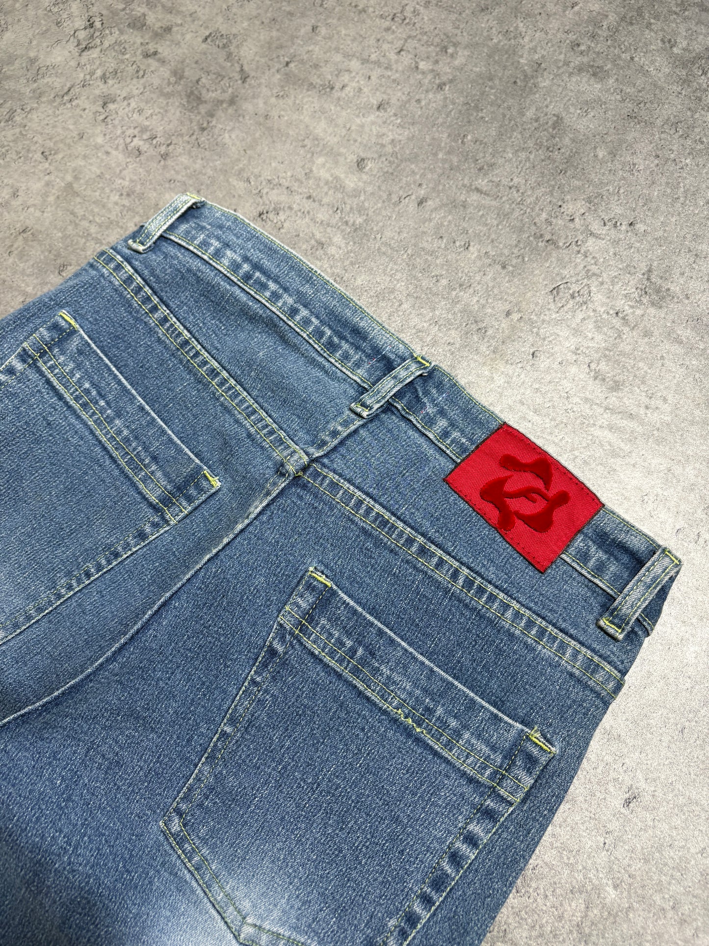 2000s Flare Jeans Washed Dzwony Y2K