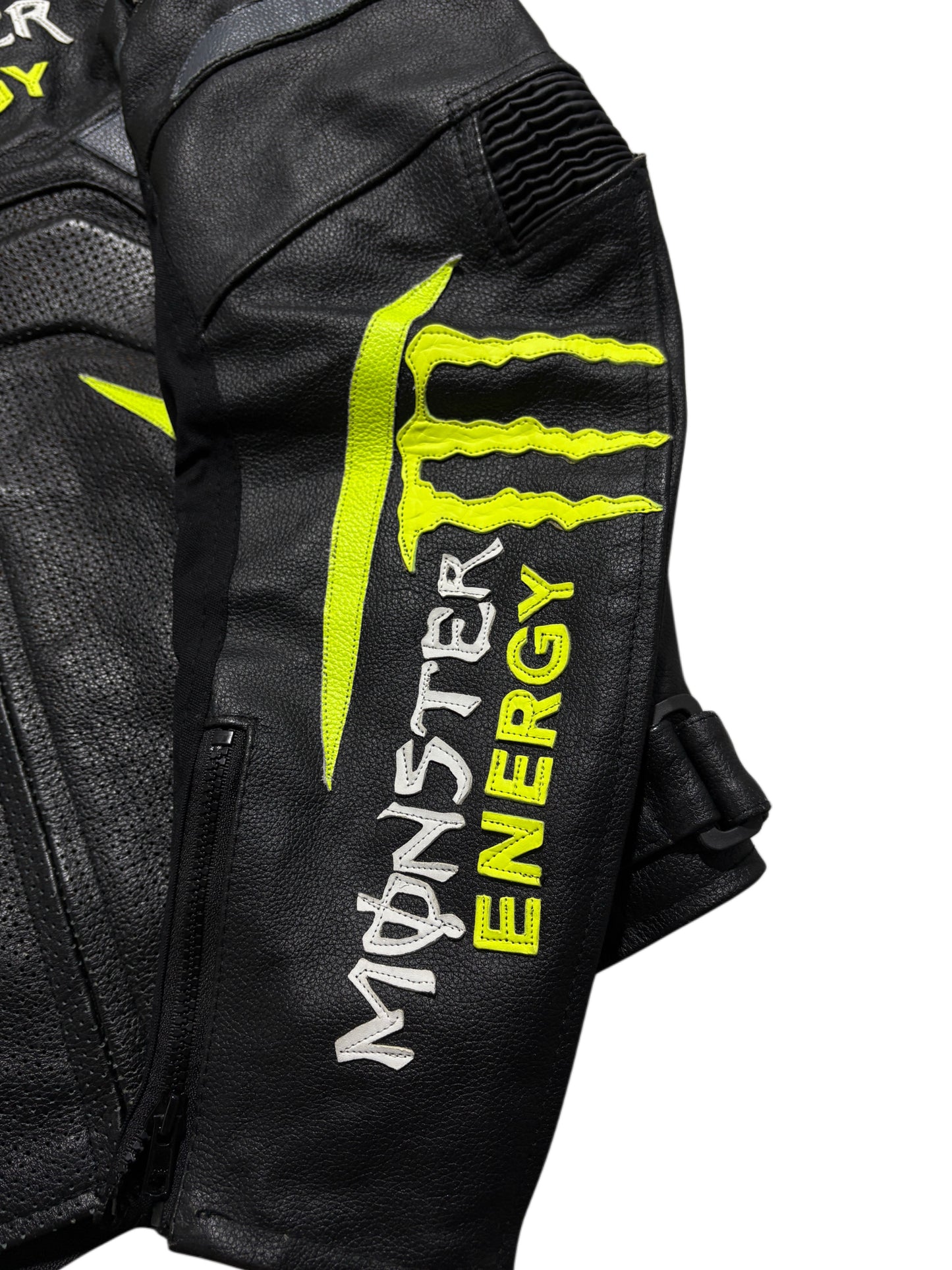2000s *RARE* MONSTER ENERGY LEATHER BIKER JACKET ☣️