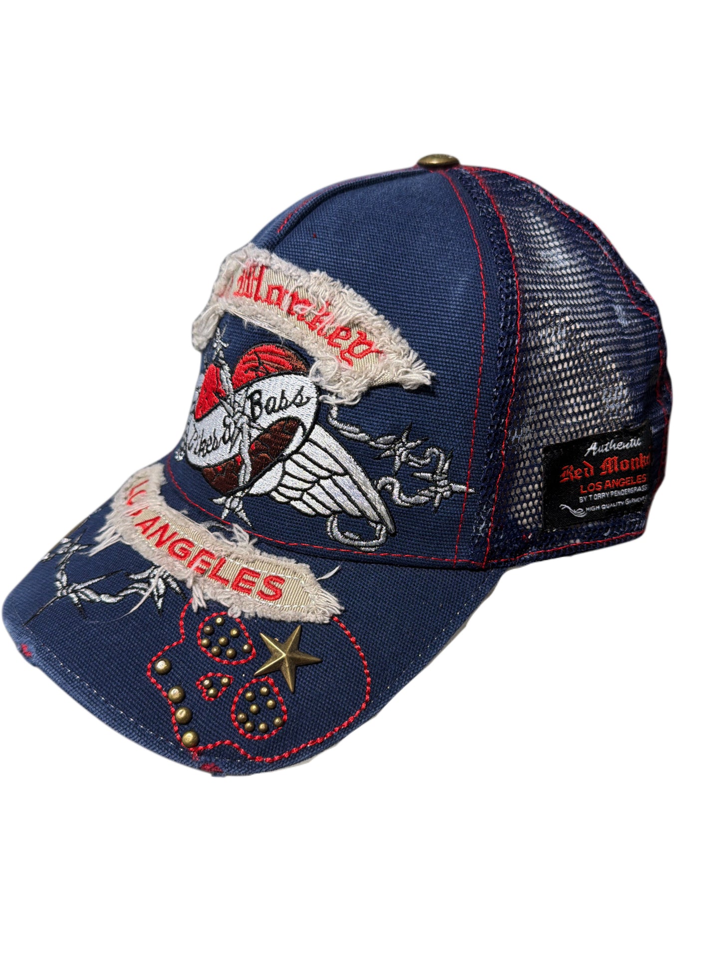 2000s Trucker Cap Red Monkey navy