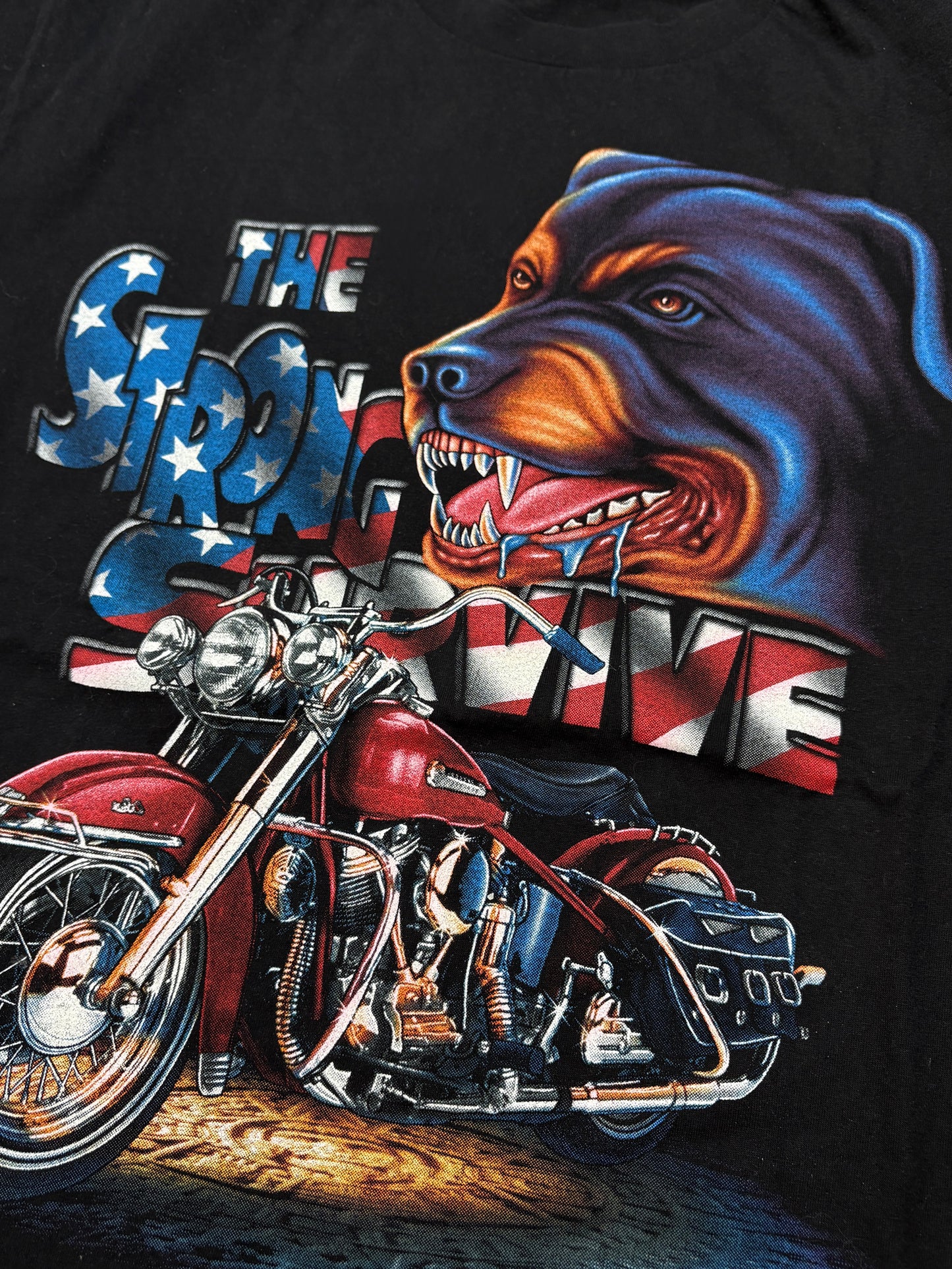 2000s Rottweiler Harley style T-shirt Rock Eagle
