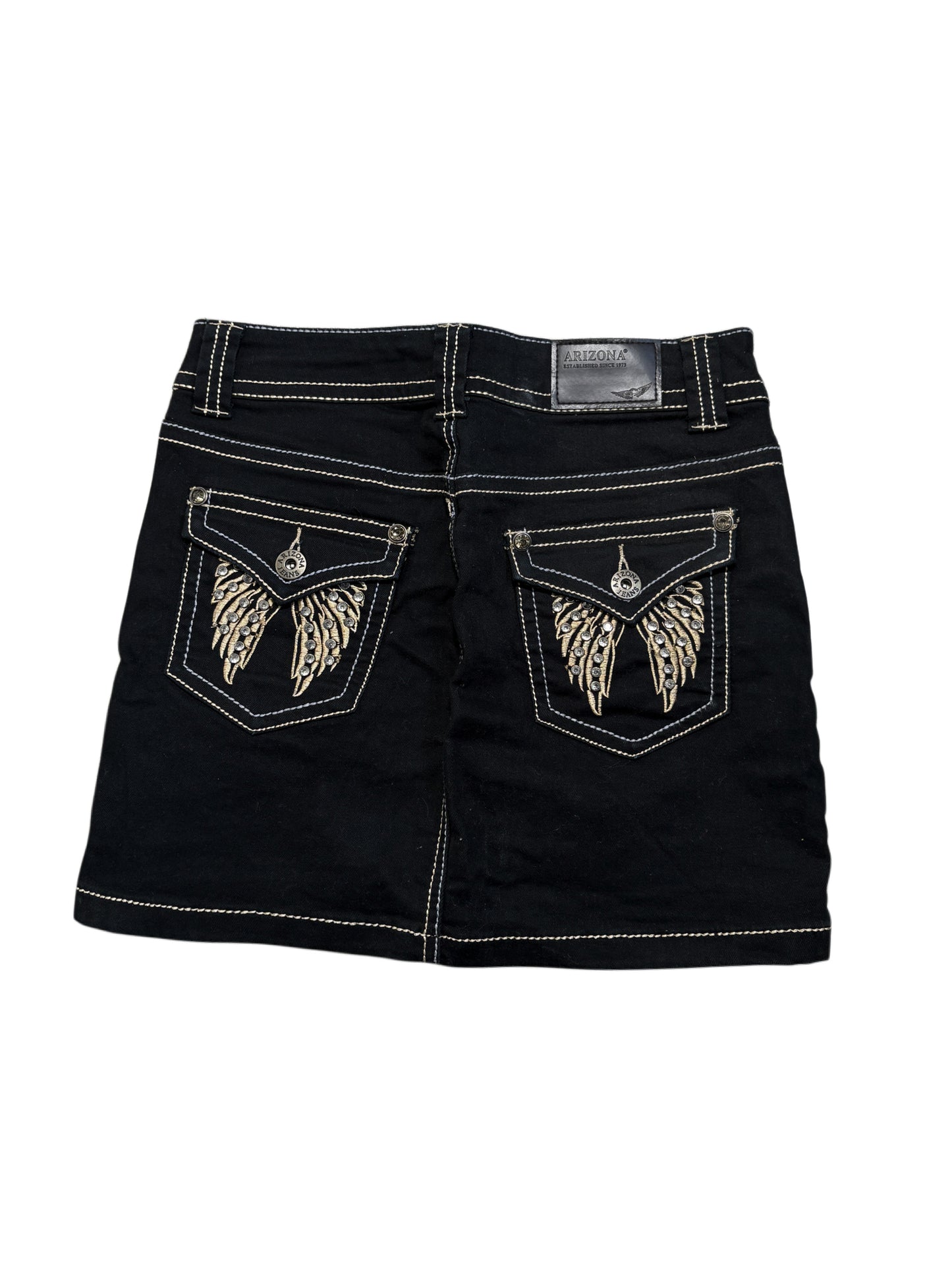 2000s Arizona wings crystals black skirt