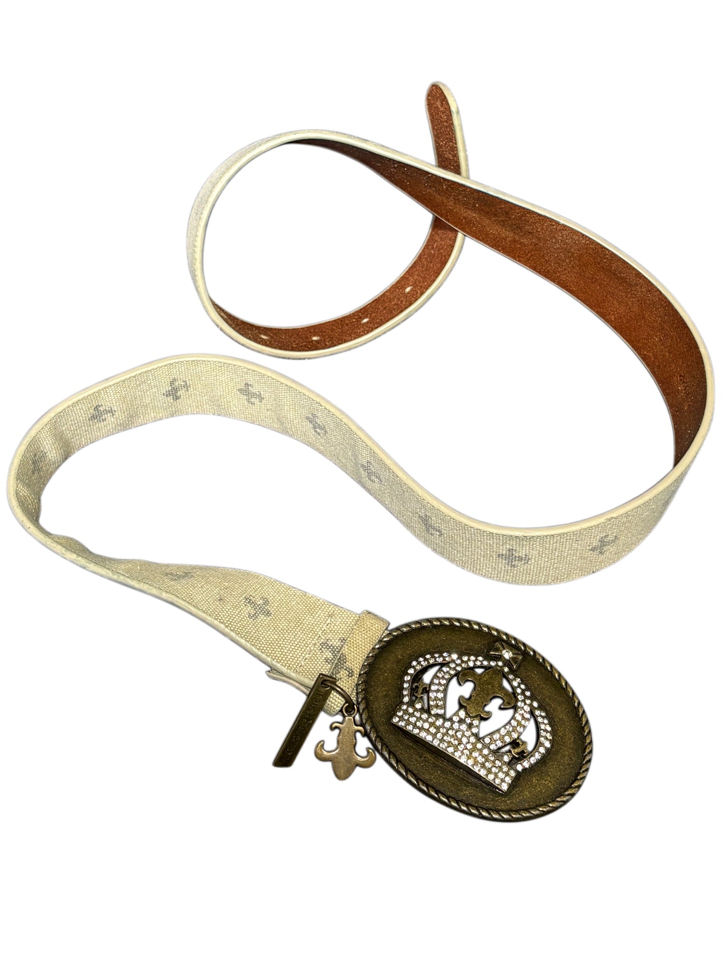 2000s Friss Company Crown Y2k Belt Pasek bling