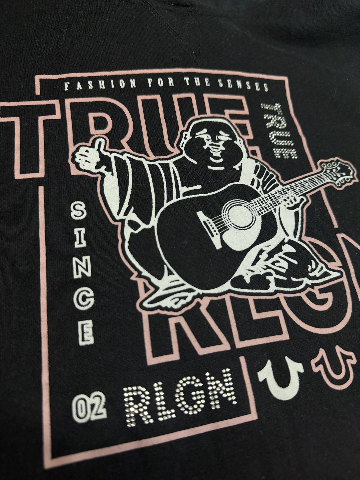 2000s True Religion cropped hoodie