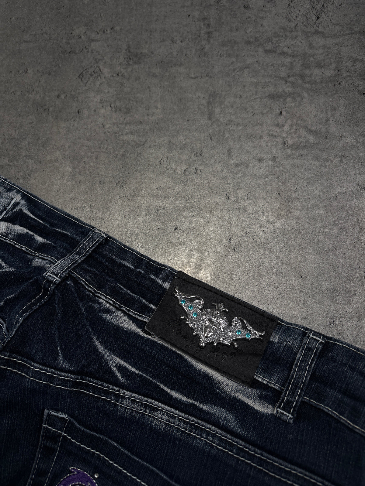 2000s Crazy Age Washed Y2K Jeans