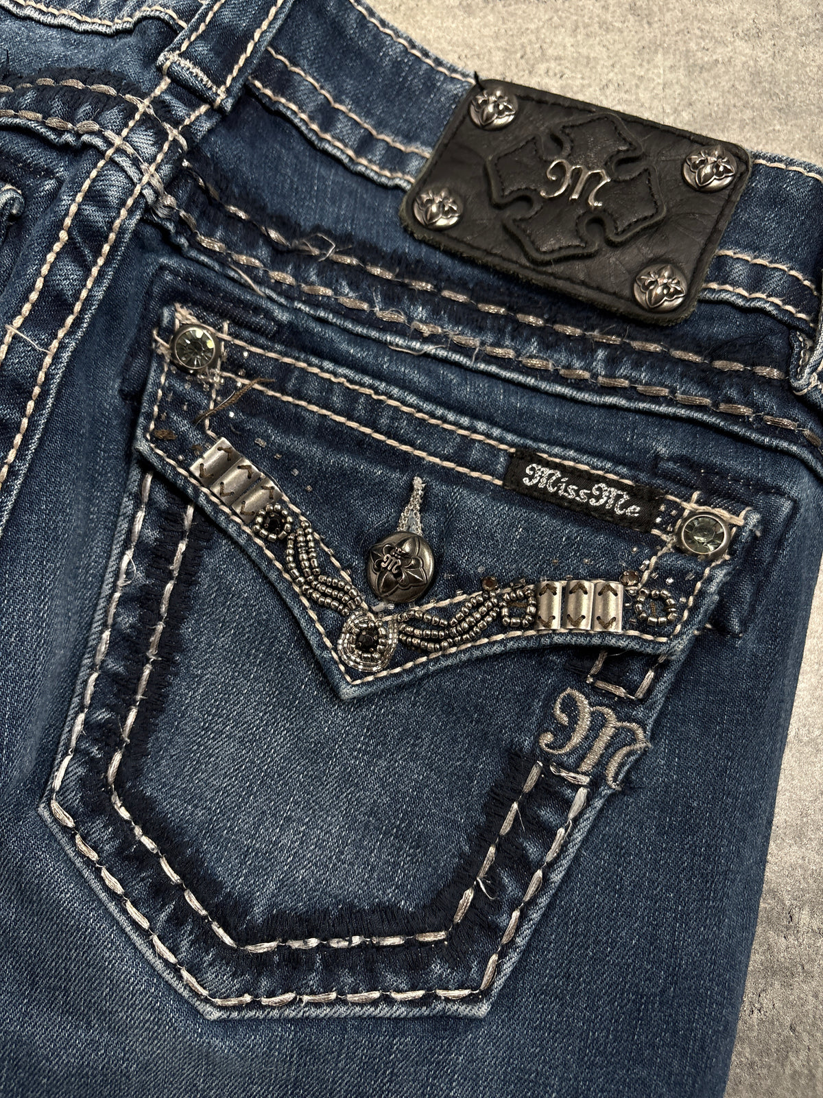 2000s Miss Me Y2K Rhinestones Skinny Jeans