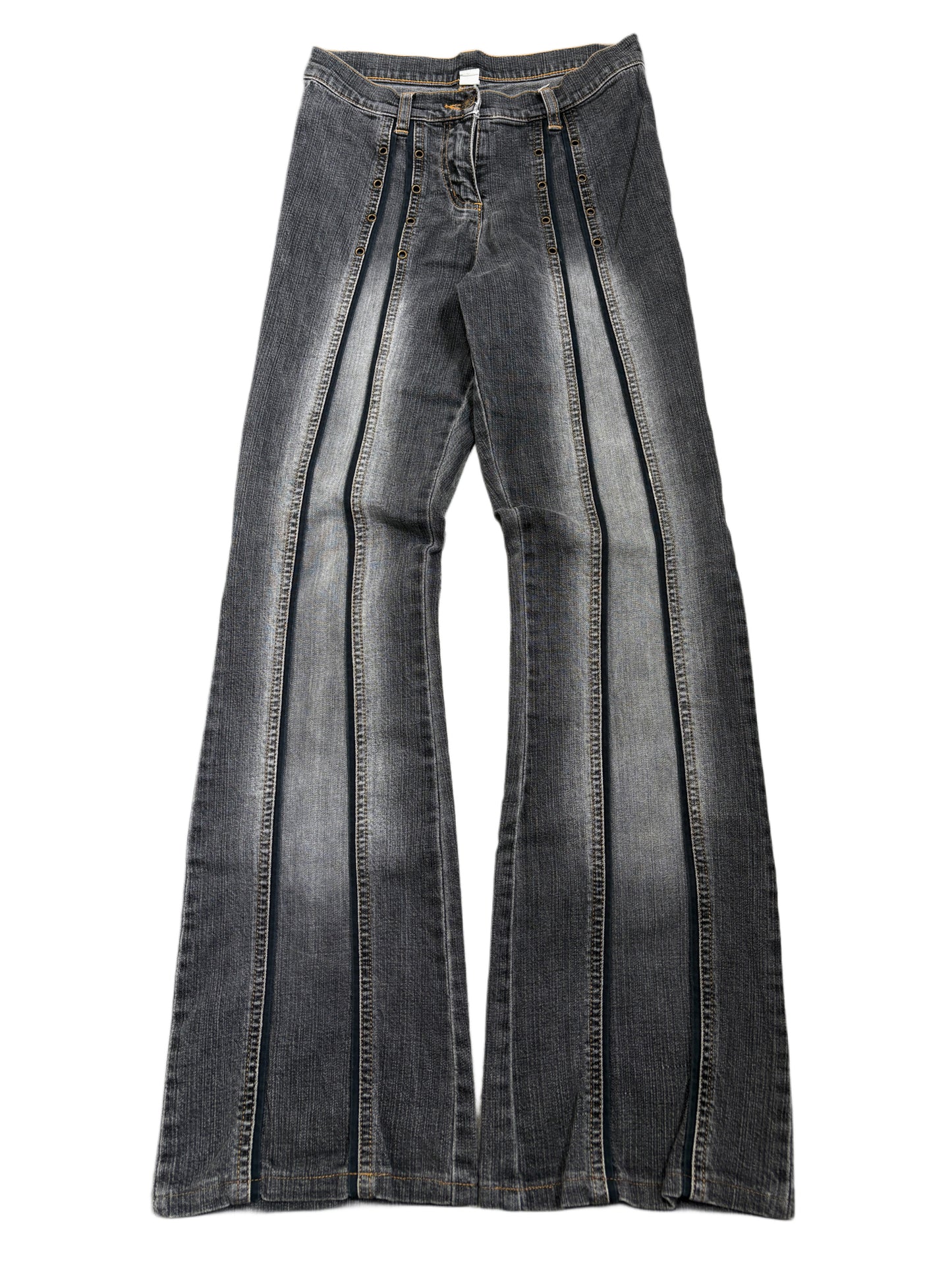 2000s Flare washed grey jeans flared bootcut