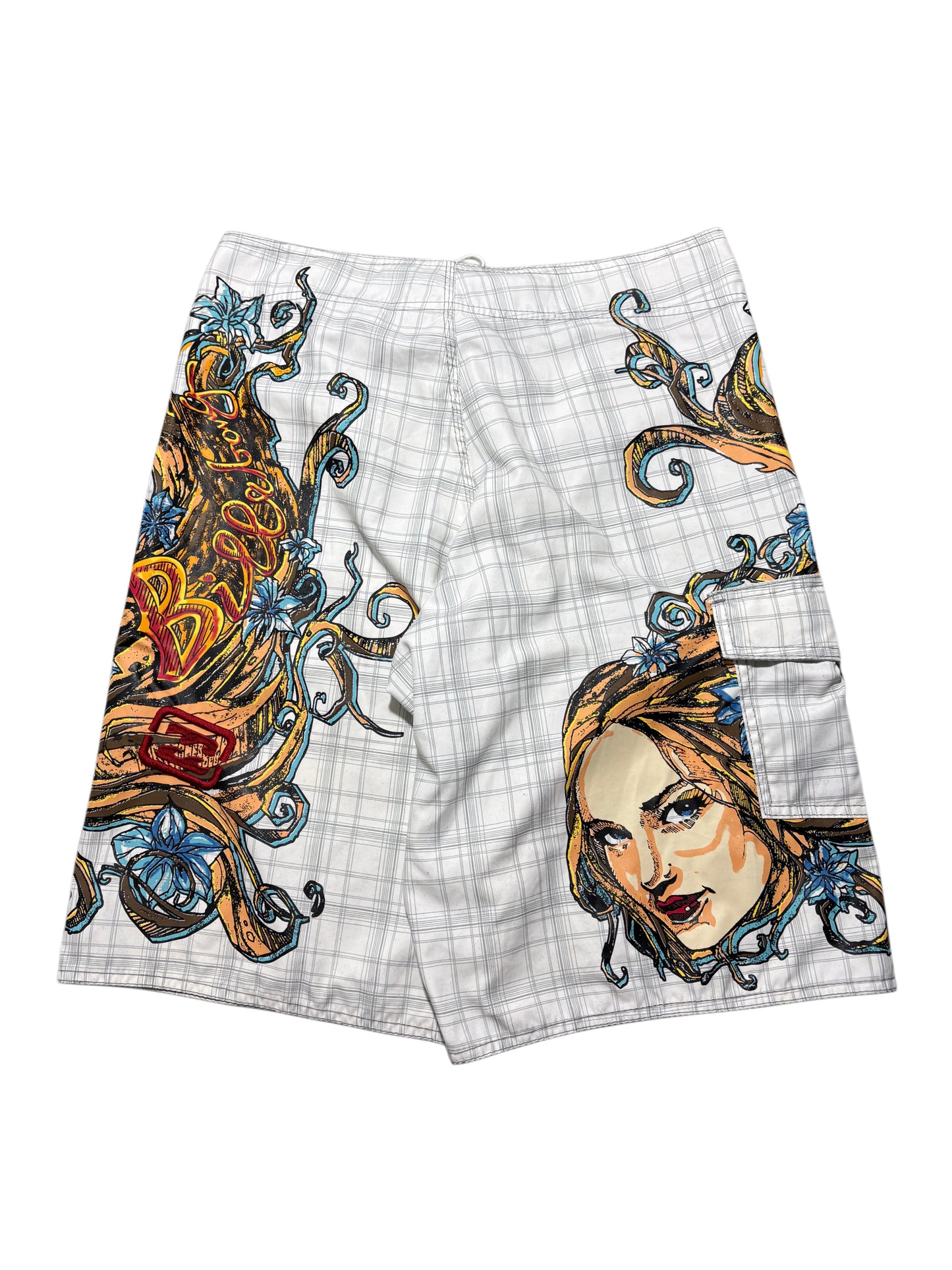 2000s Billabong Printed Surf Shorts